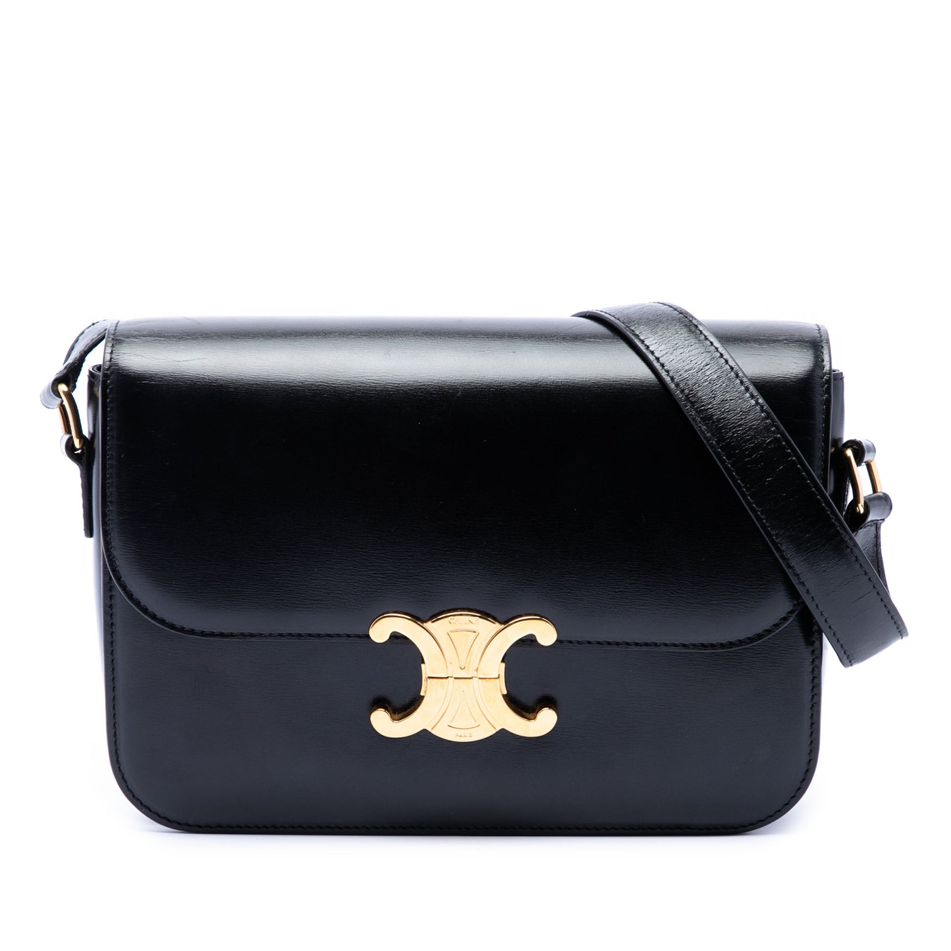 Celine Classique Shiny Calfskin Triomphe Crossbody