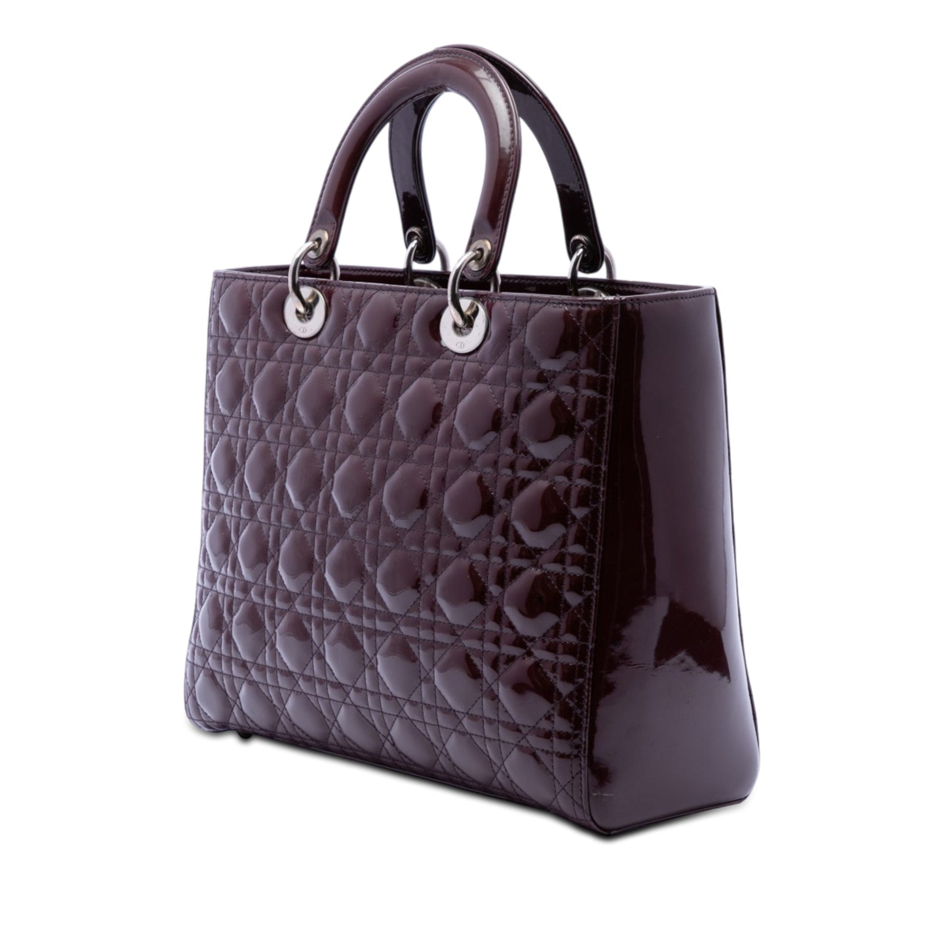 Dior Large Patent Cannage Lady Dior