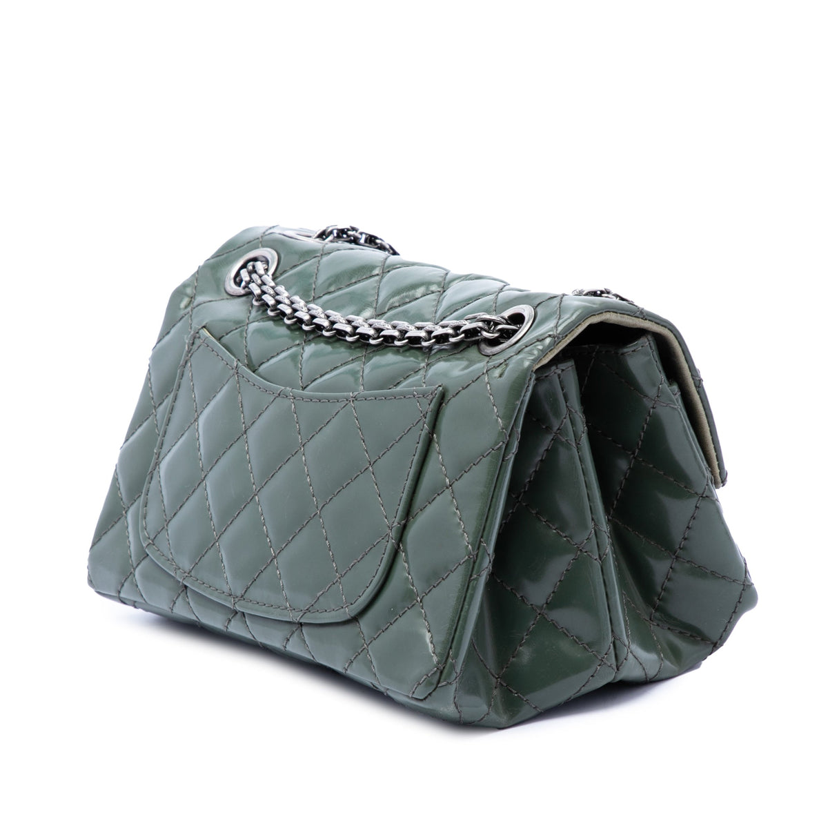 Chanel Quilted Patent Reissue 2.55 Double Compartment Single Flap 224