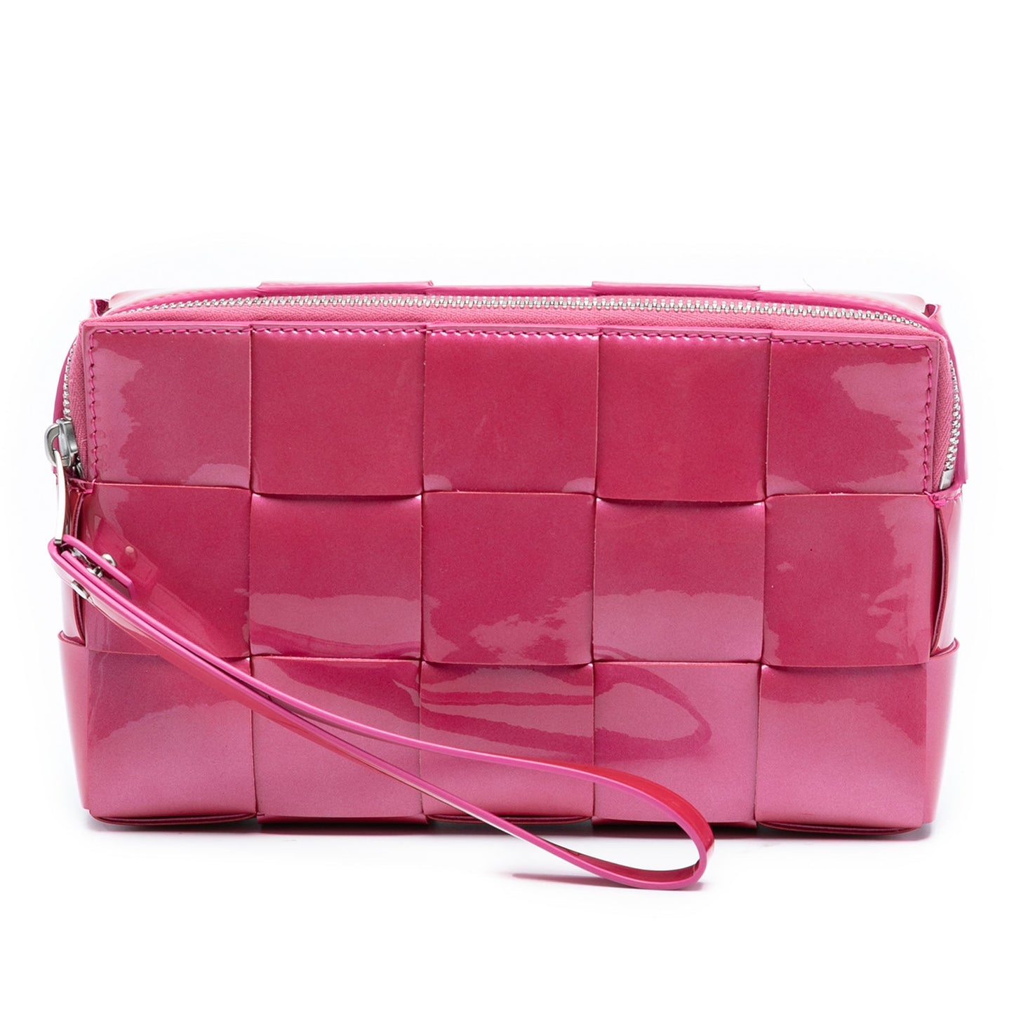 Bottega Veneta Patent Intrecciato Cassette Clutch