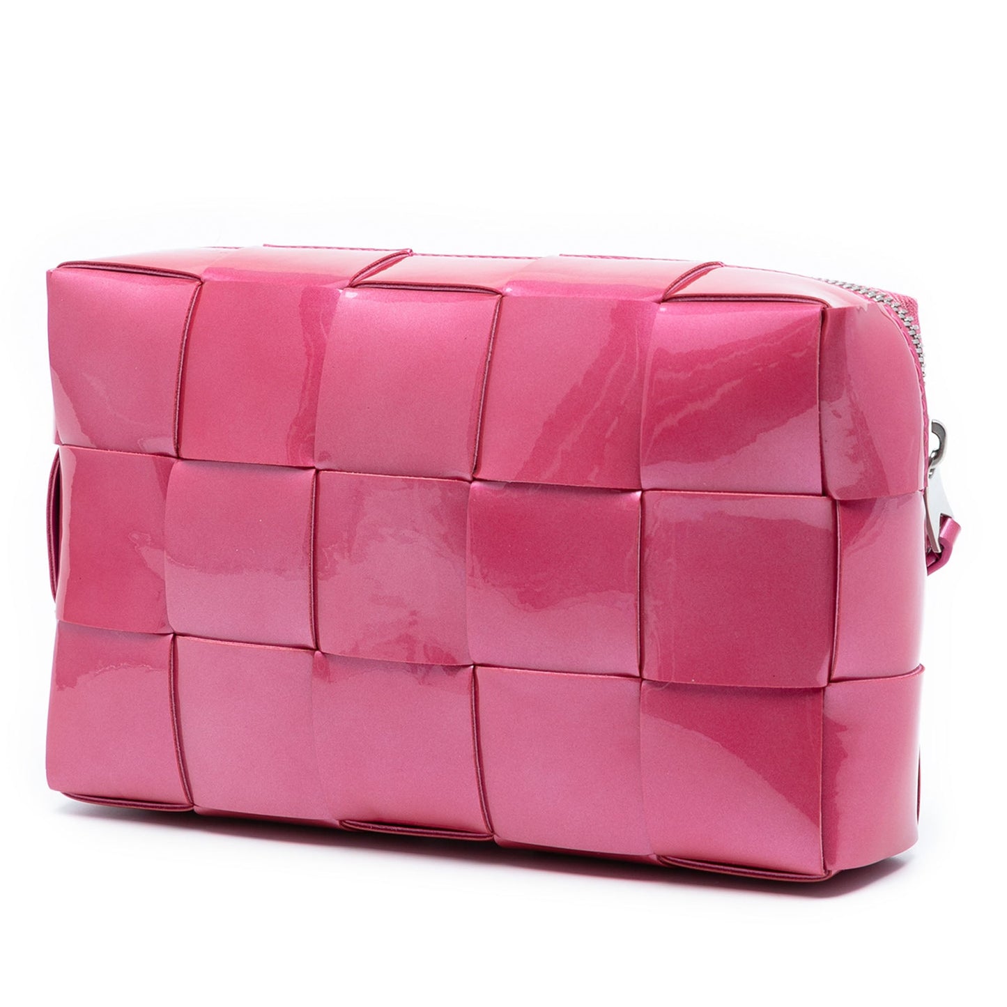 Bottega Veneta Patent Intrecciato Cassette Clutch