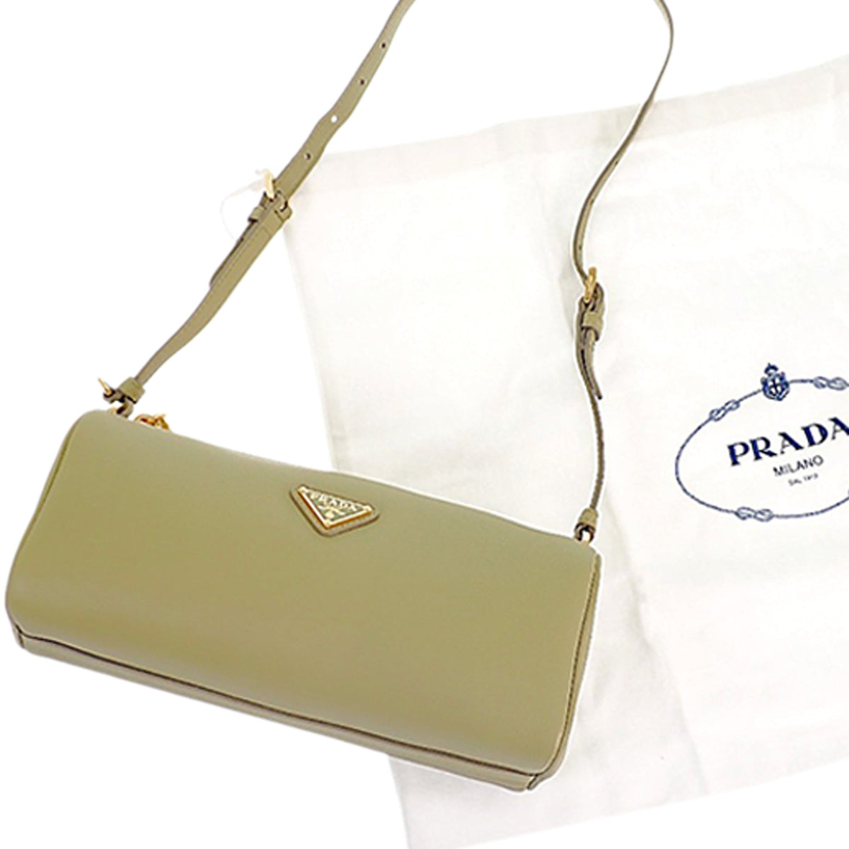 Prada Calfskin Pouch Shoulder Bag