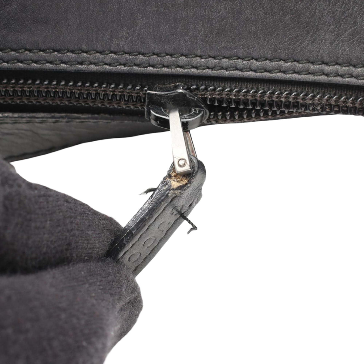 Gucci Bamboo GG Nylon Shoulder Bag — Black