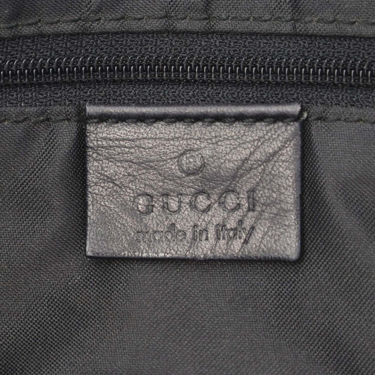 Gucci Bamboo GG Nylon Shoulder Bag — Black