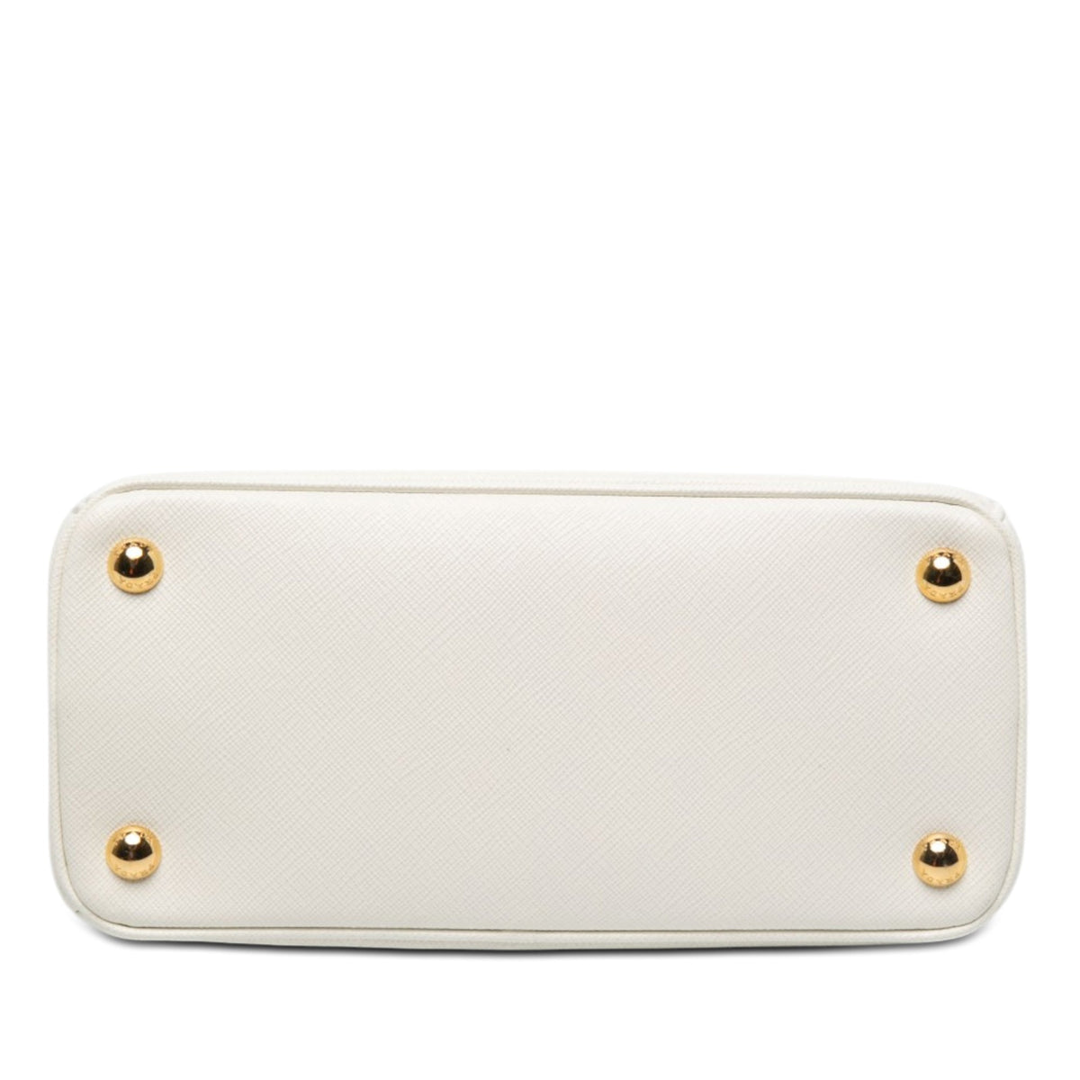 Prada Small Saffiano Galleria Double Zip Satchel — White
