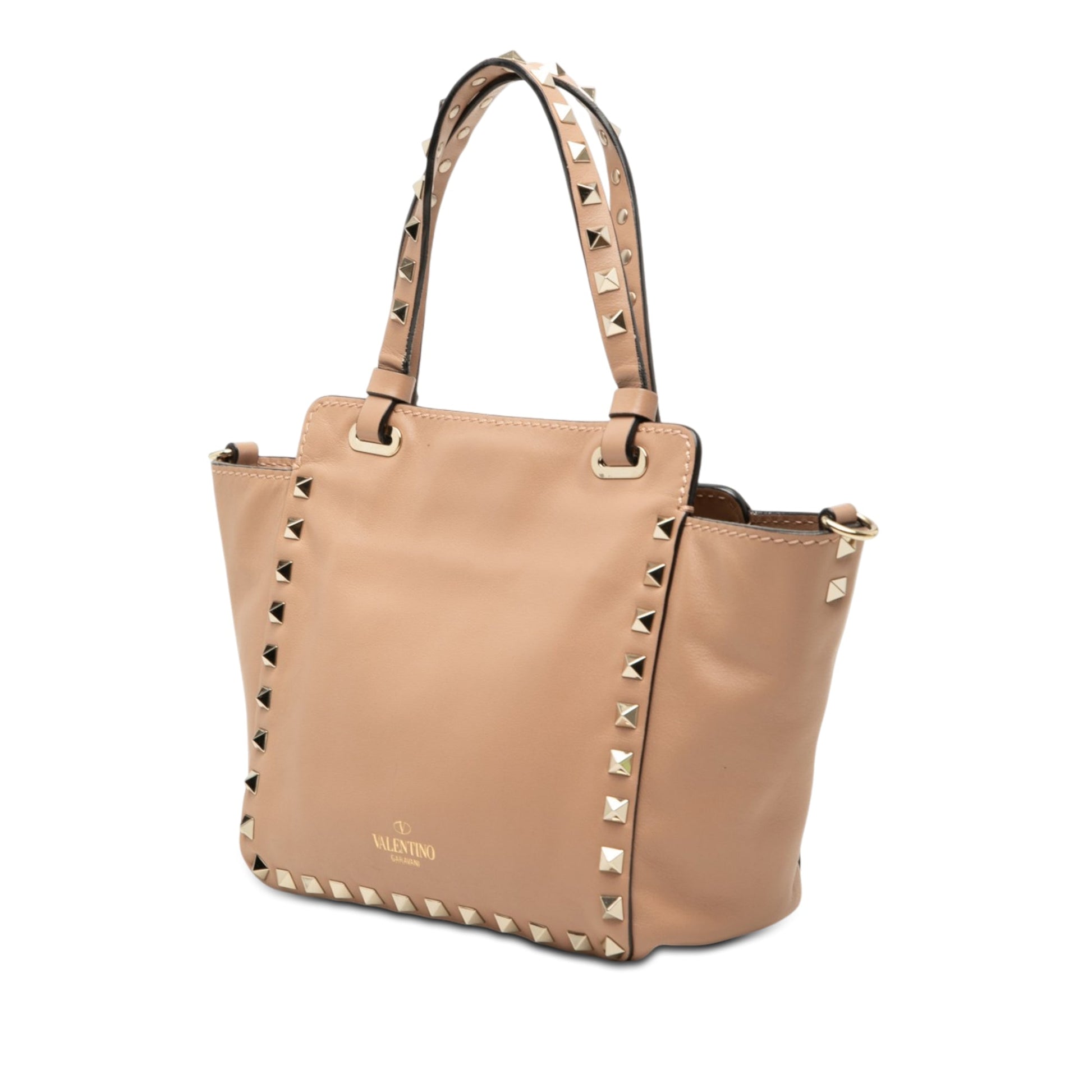 Valentino Mini Leather Rockstud Trapeze Satchel