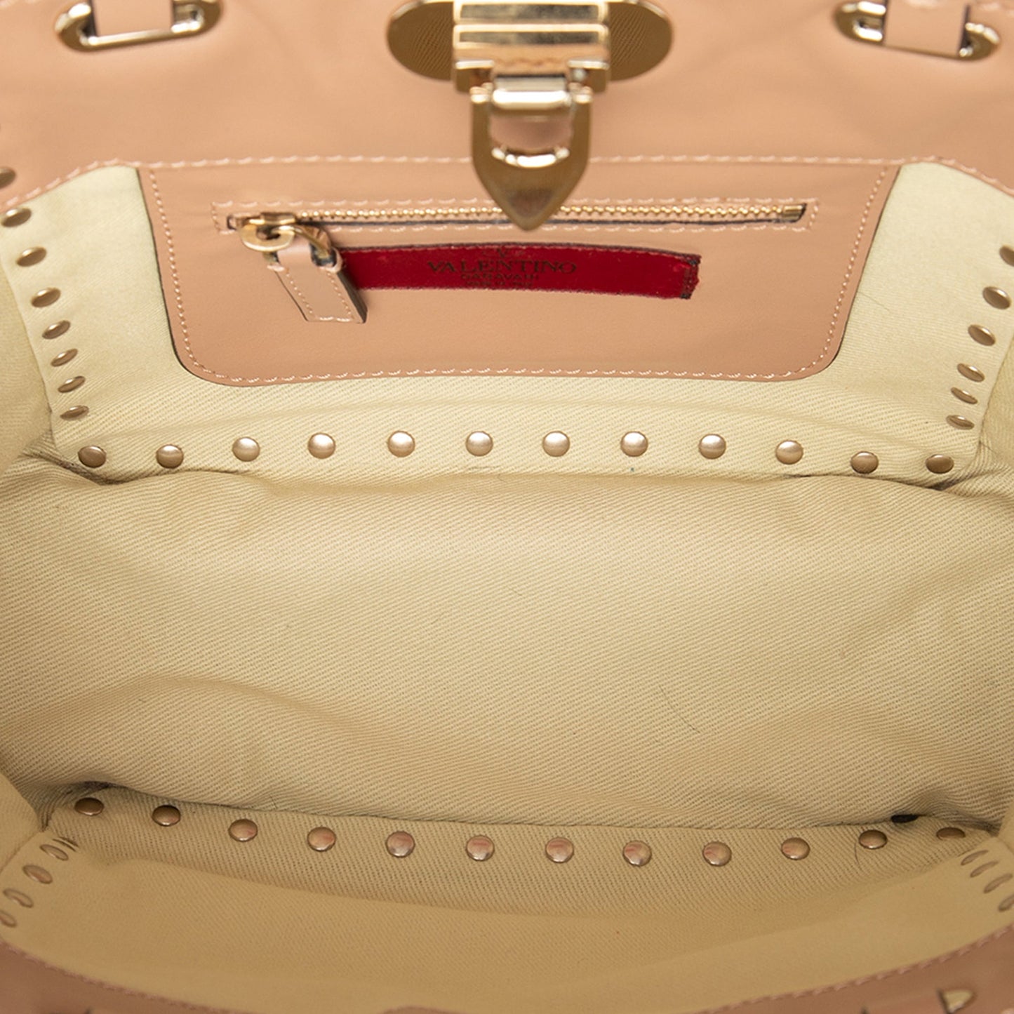 Valentino Mini Leather Rockstud Trapeze Satchel