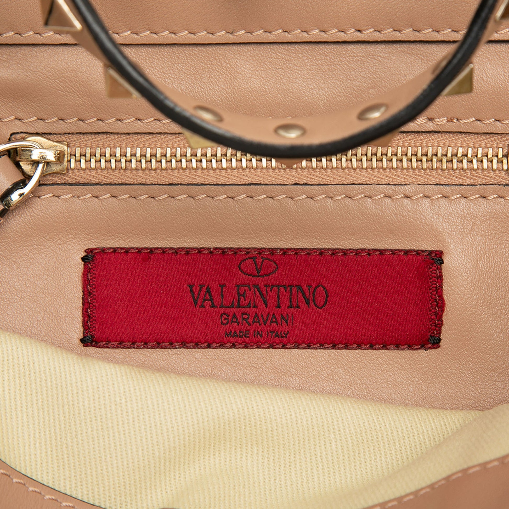 Valentino Mini Leather Rockstud Trapeze Satchel
