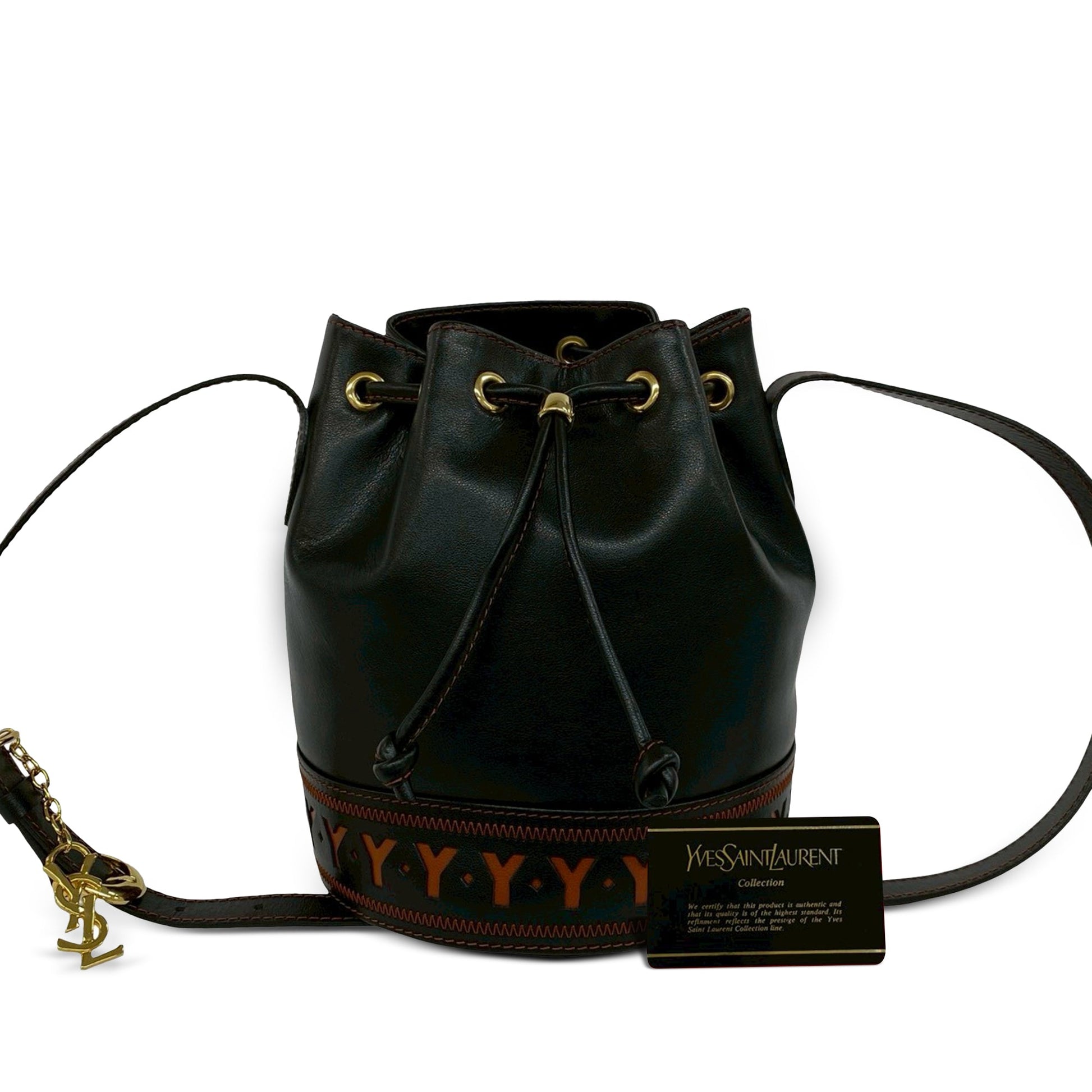 Saint Laurent Leather Bucket Bag