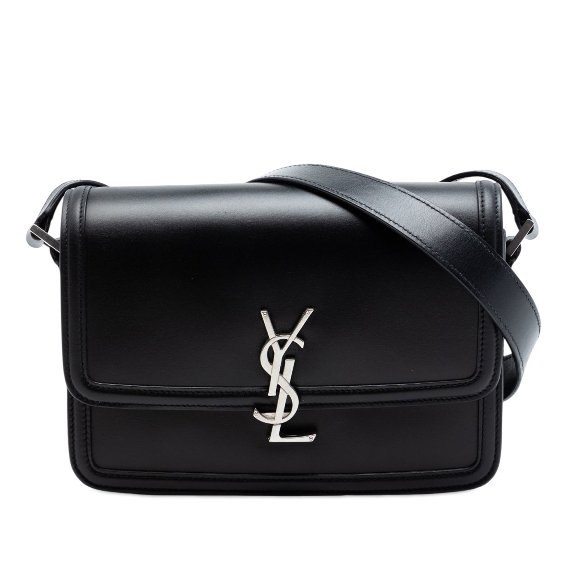 Saint Laurent Medium Calfskin Solferino Satchel In Box