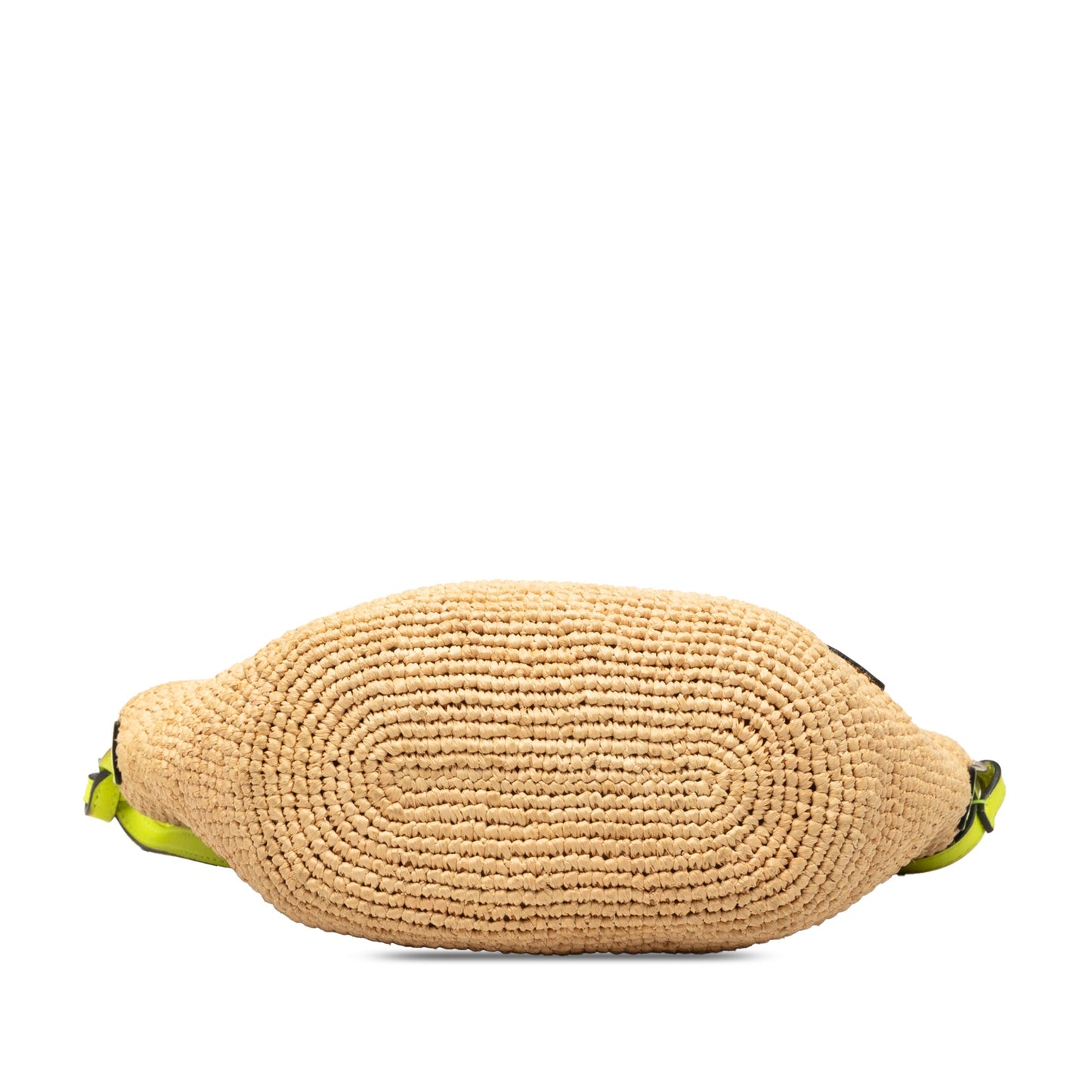 LOEWE Raffia and Calfskin Slit Pochette Crossbody