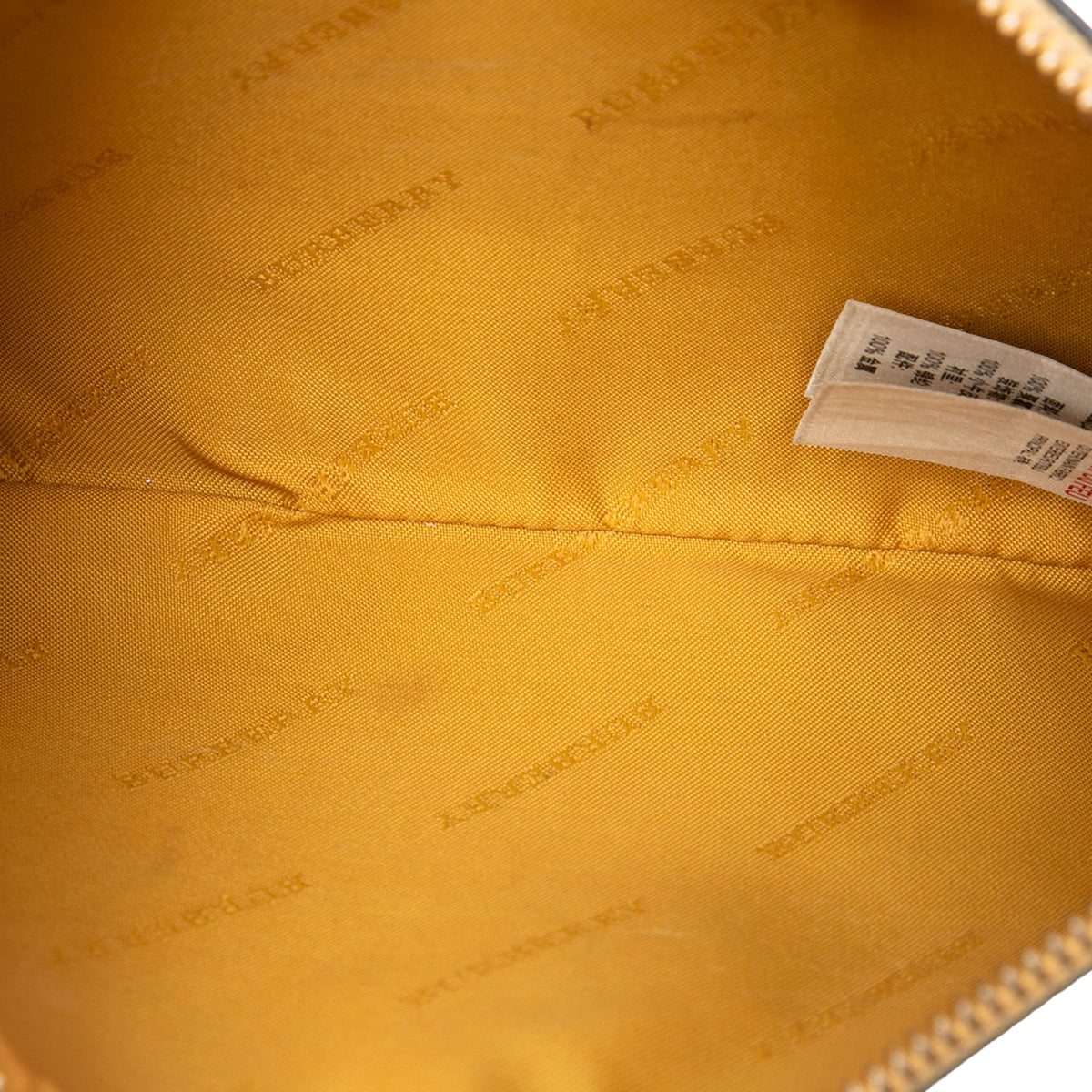 Burberry Haymarket Check Coated Canvas Peyton Crossbody — Beige