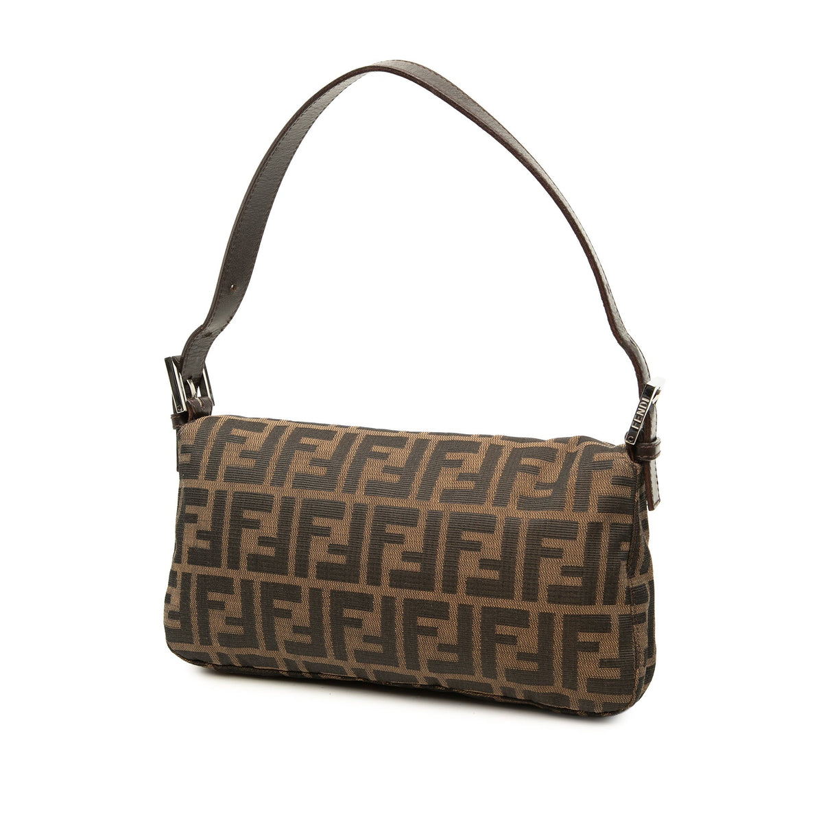 Fendi Zucca Canvas Baguette — Brown