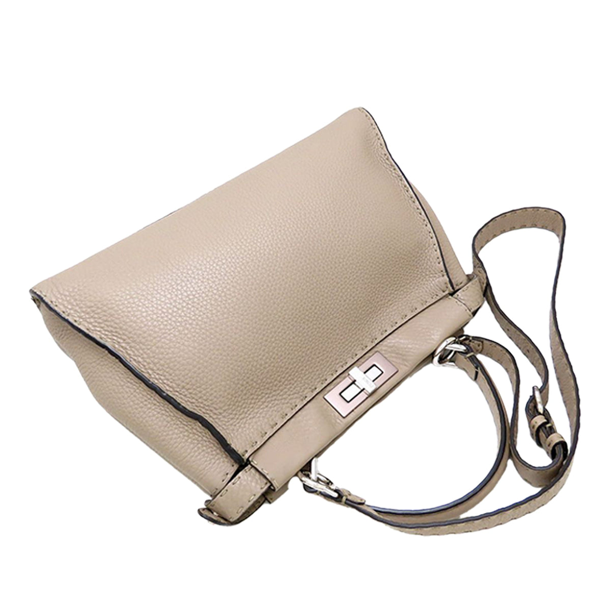 Fendi Medium Leather Selleria Peekaboo Iconic Satchel