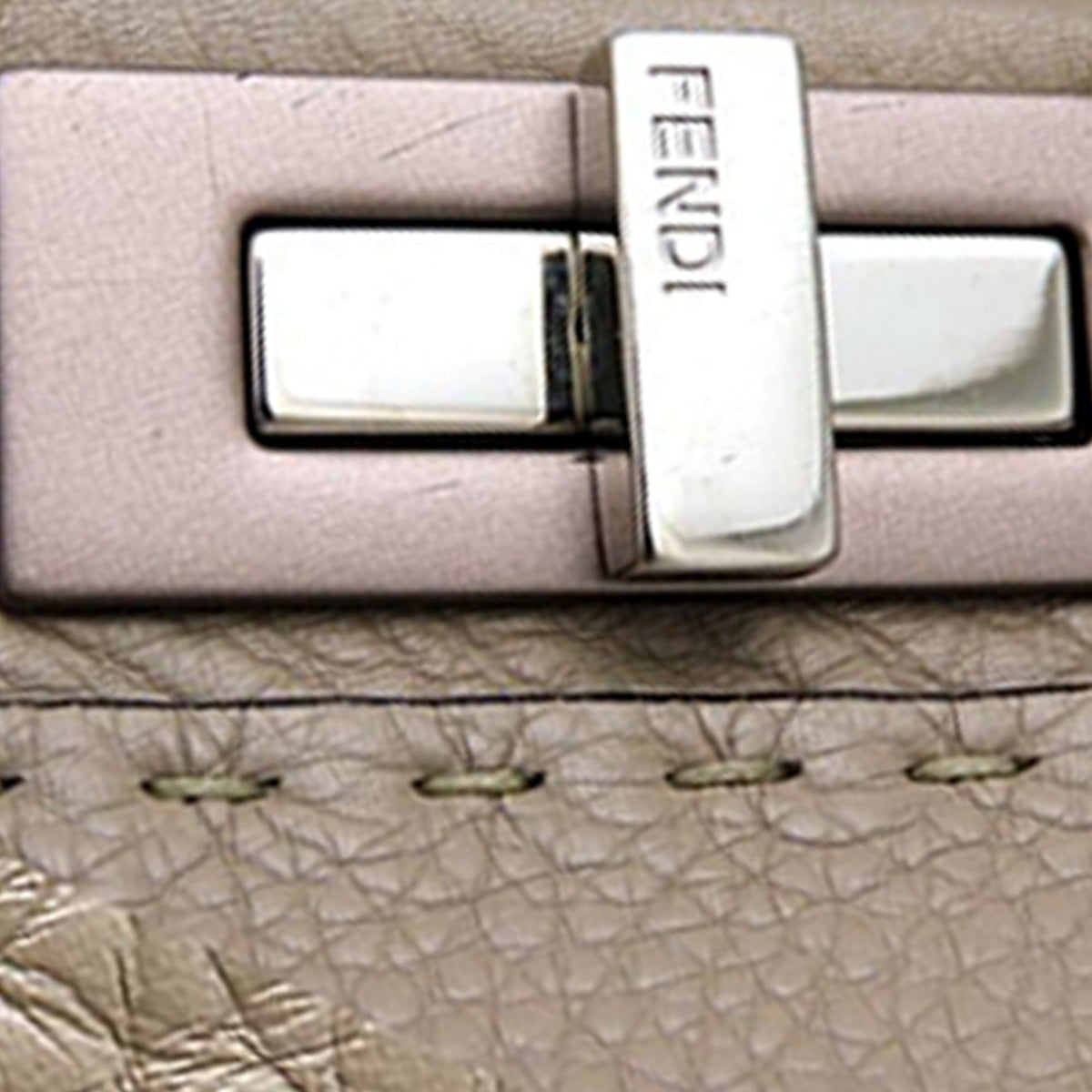 Fendi Medium Leather Selleria Peekaboo Iconic Satchel