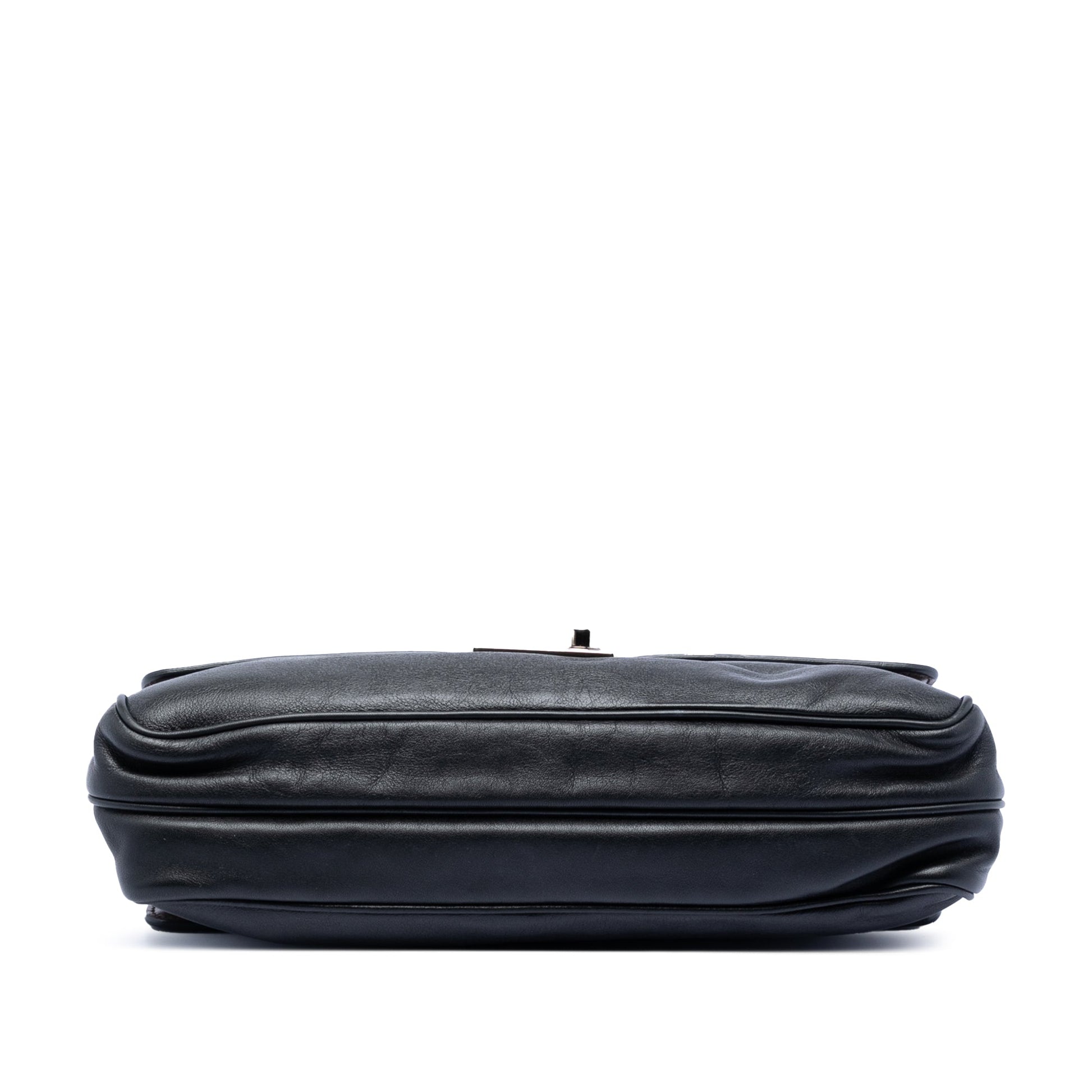 Prada Soft Calfskin Double Sided Flap Messenger Bag