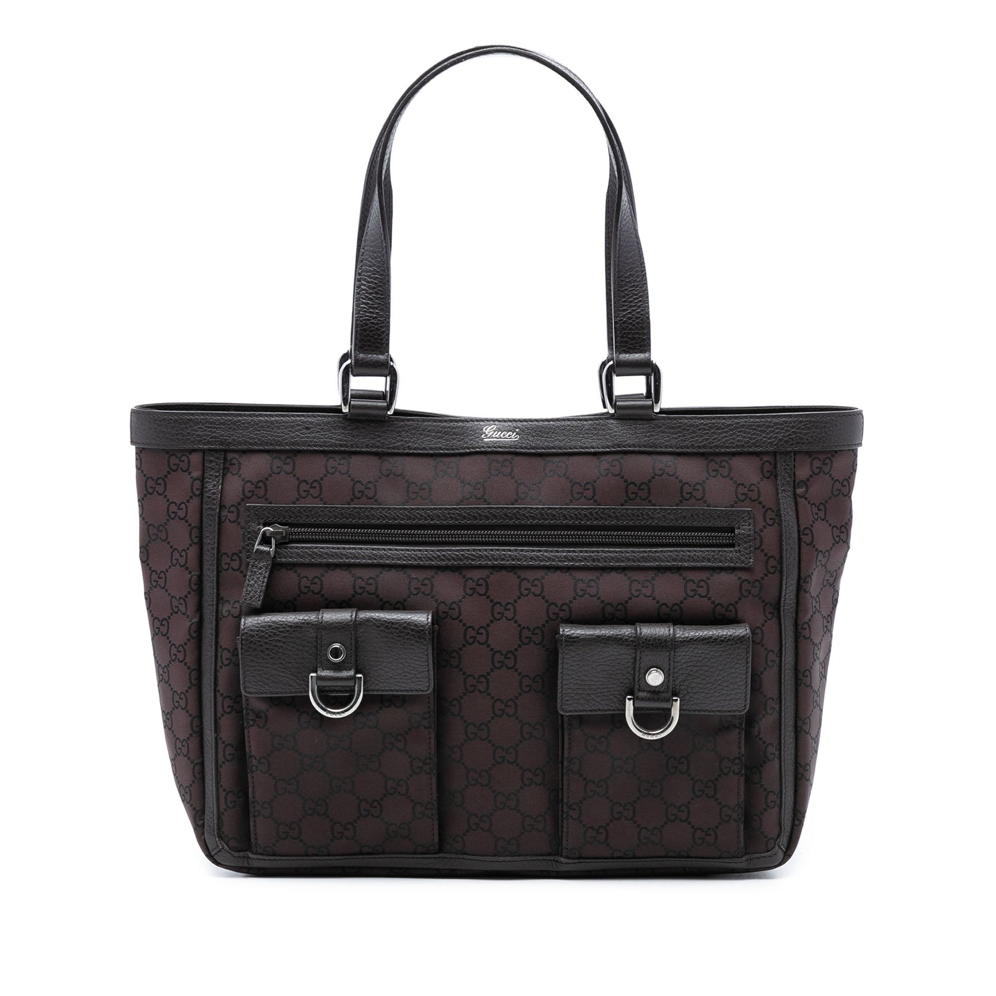 Gucci GG Nylon Abbey D Ring Pocket Tote