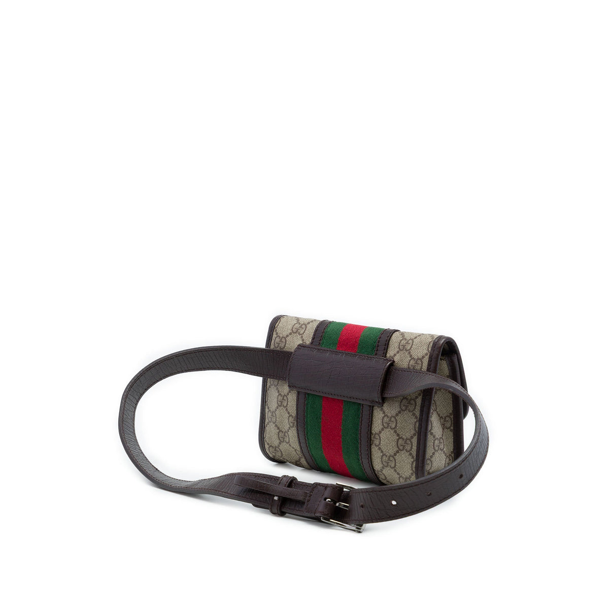Gucci GG Supreme Web Belt Bag — Beige