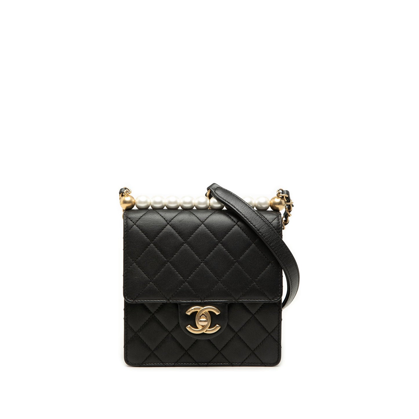 Chanel Small Lambskin Chic Pearls Flap