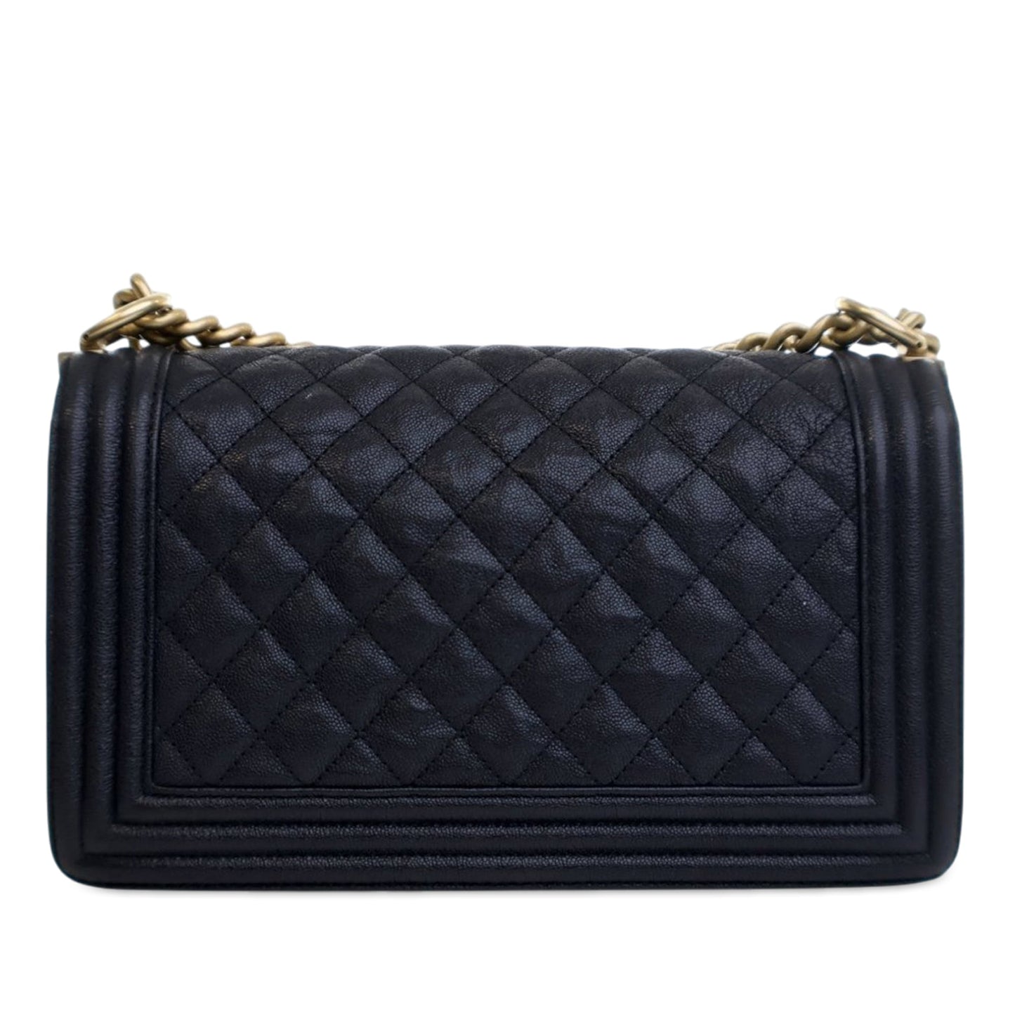 Chanel Old Medium Quilted Caviar Boy Flap