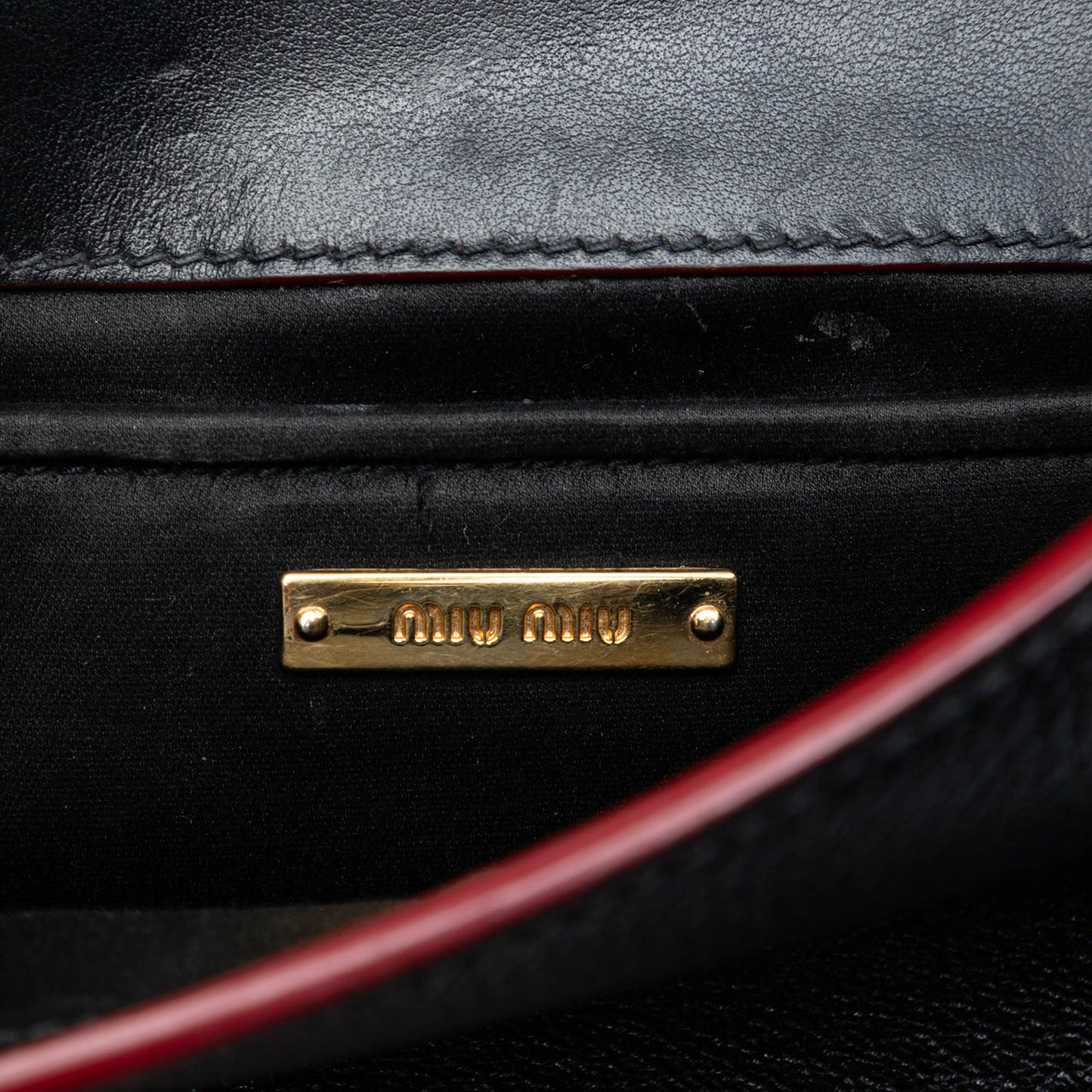 Miu Miu Goatskin Madras Satchel