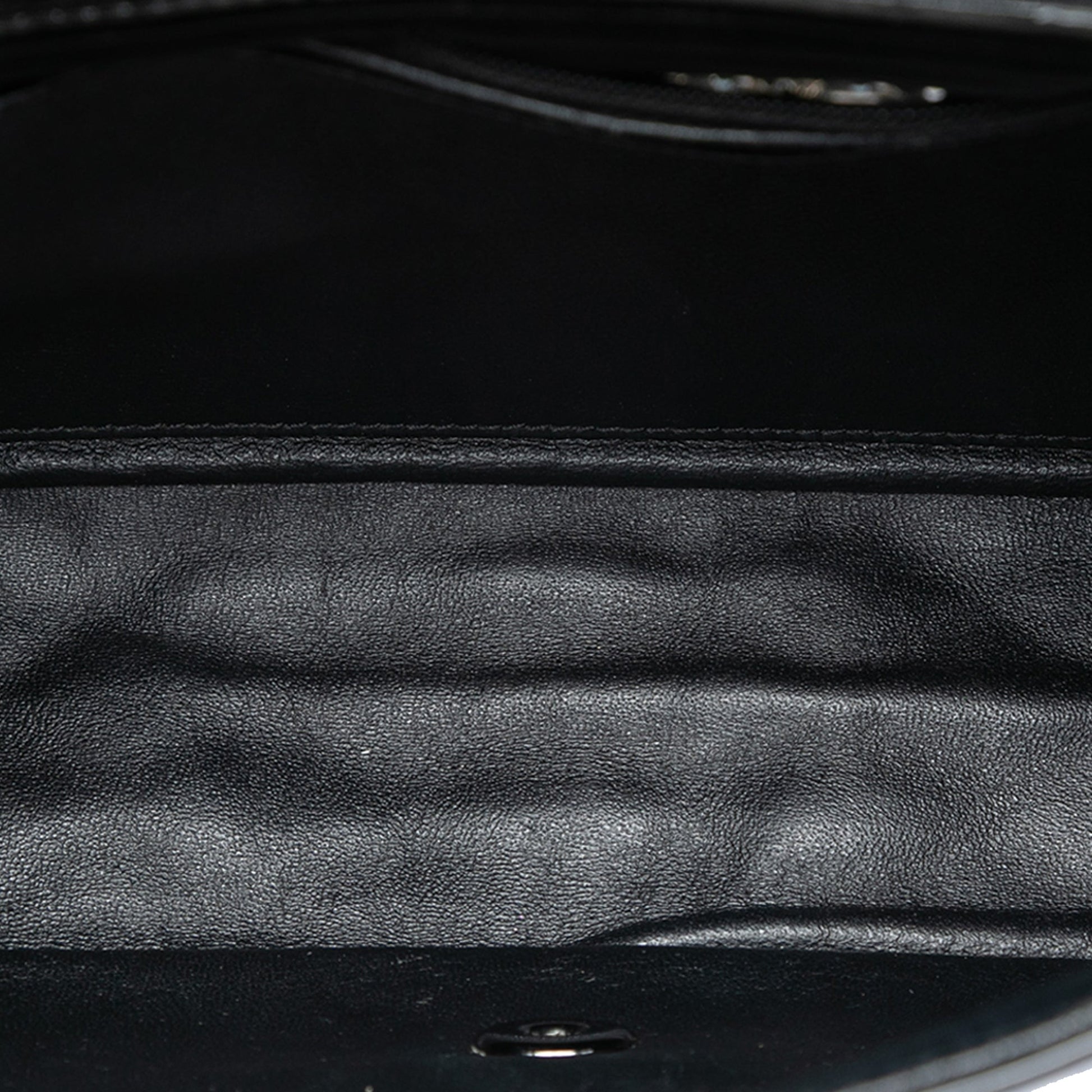 Chanel Jumbo Quilted Patent and Lambskin Trimmed Classic Twist Flap