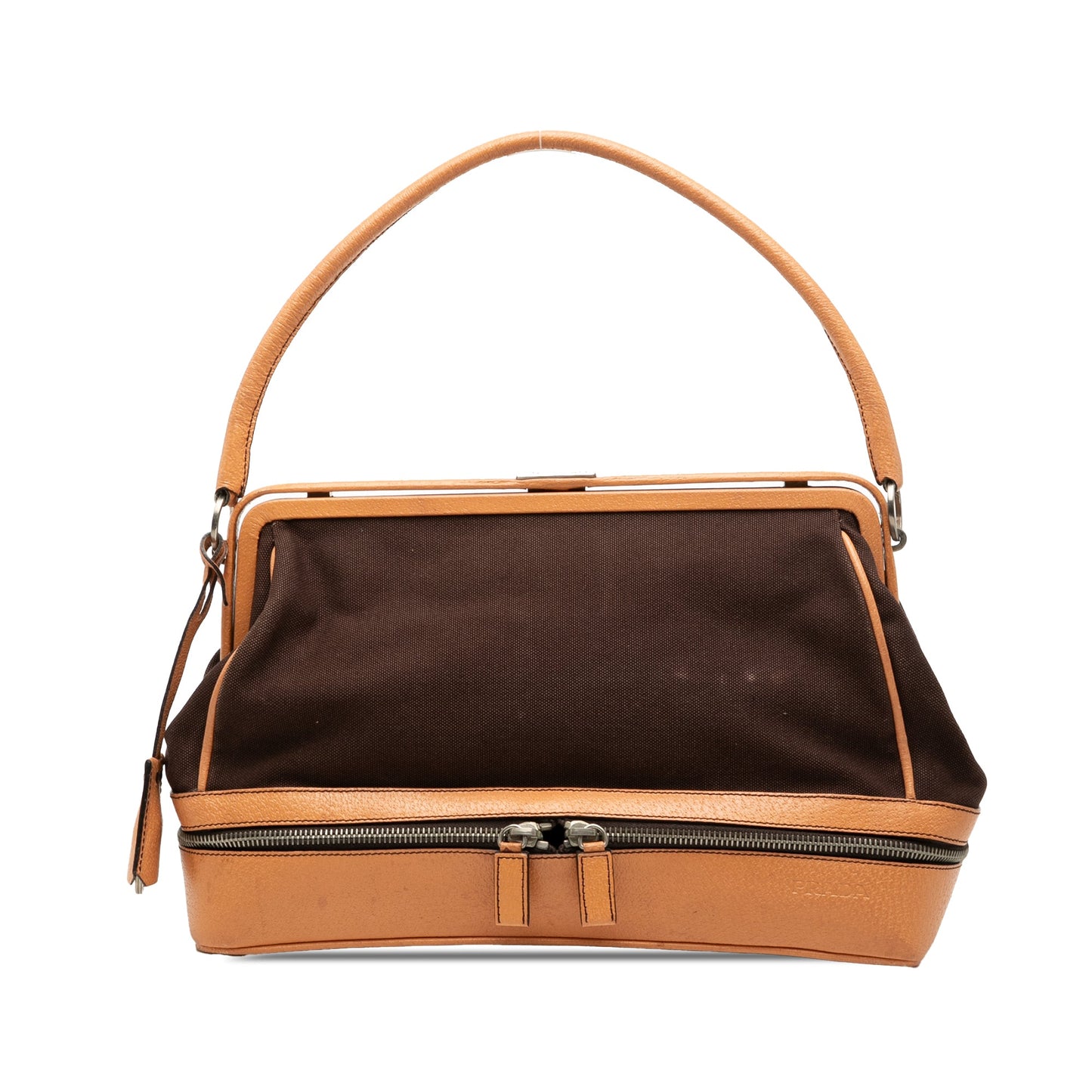 Prada Canvas Canapa Cerniera Frame Doctor Bag