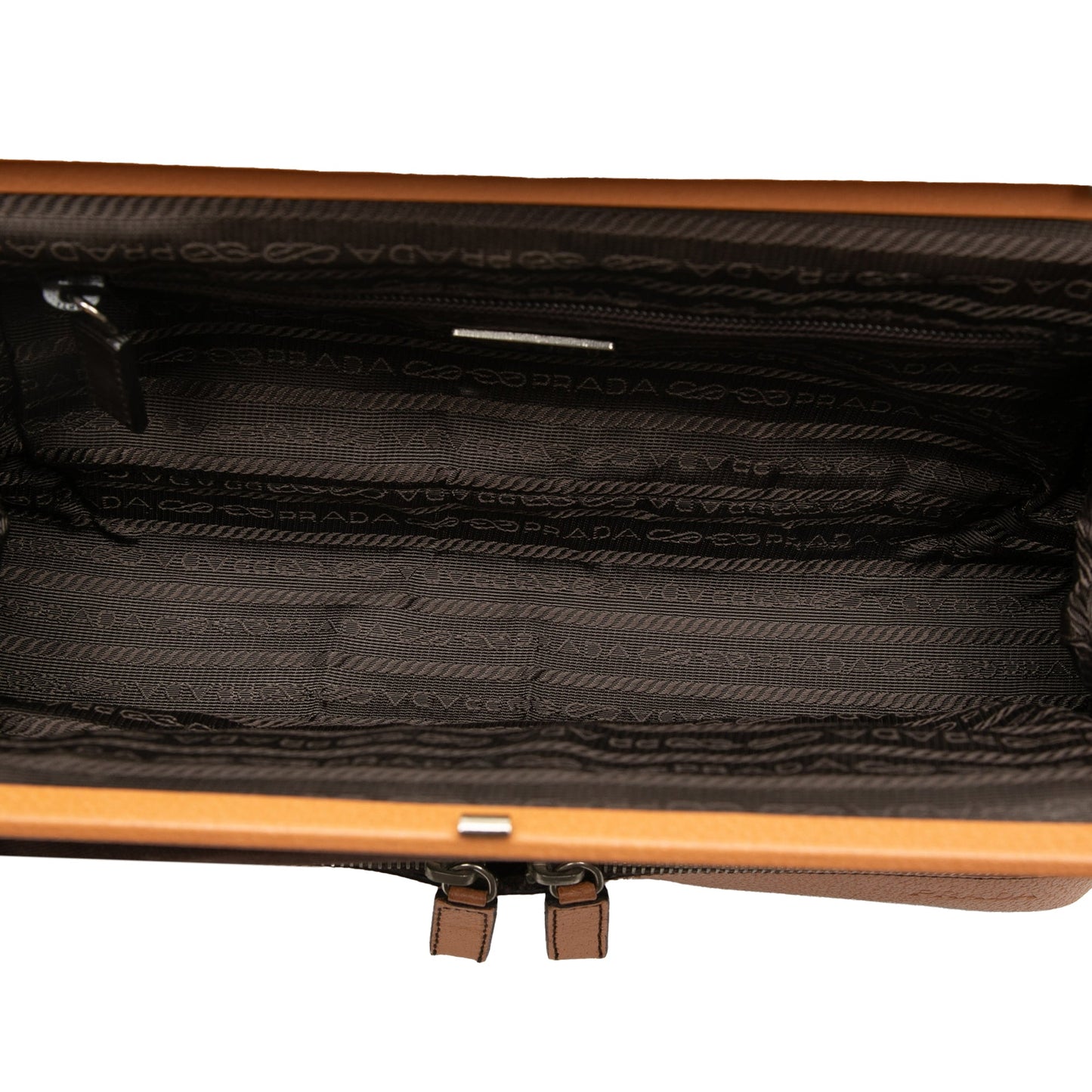 Prada Canvas Canapa Cerniera Frame Doctor Bag