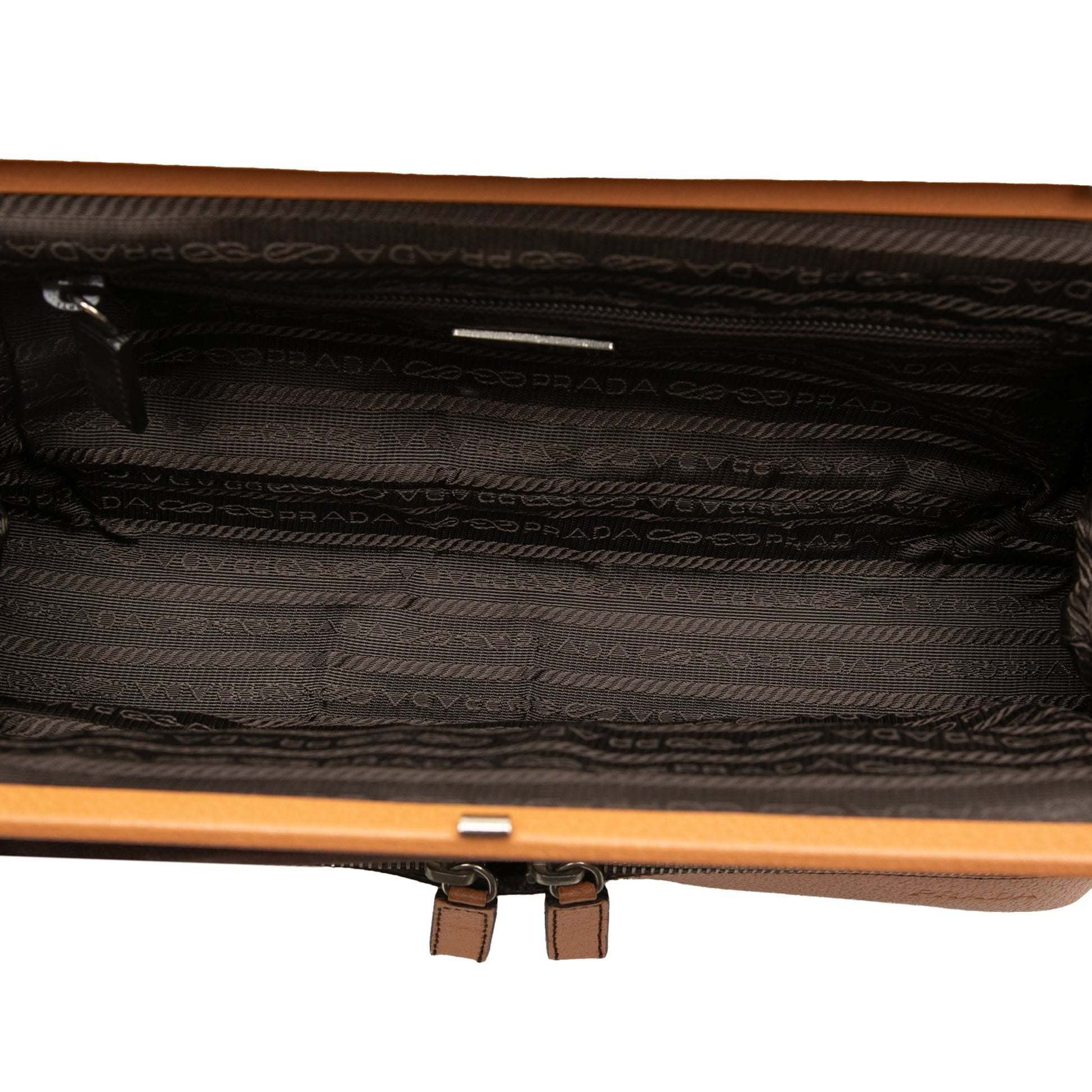 Prada Canvas Canapa Cerniera Frame Doctor Bag
