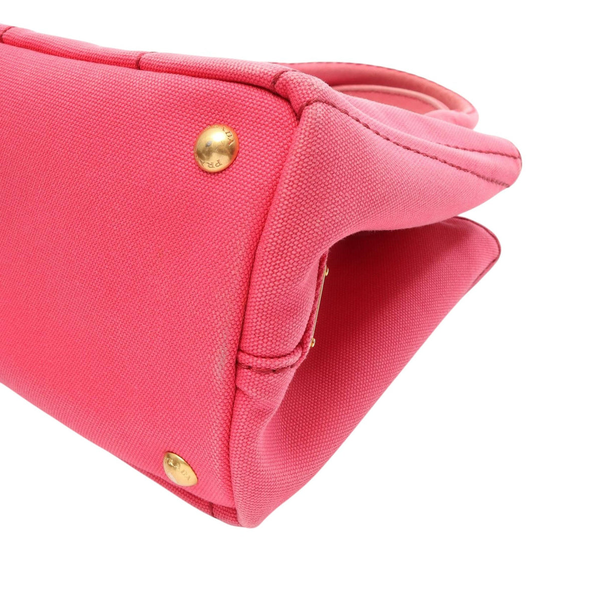 Prada Small Canvas Canapa Logo Tote — Pink