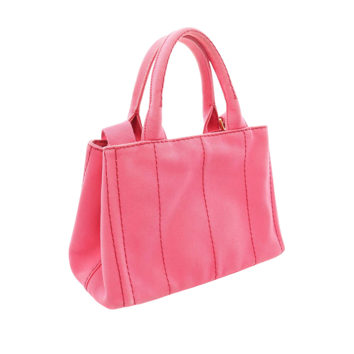 Prada Small Canvas Canapa Logo Tote — Pink
