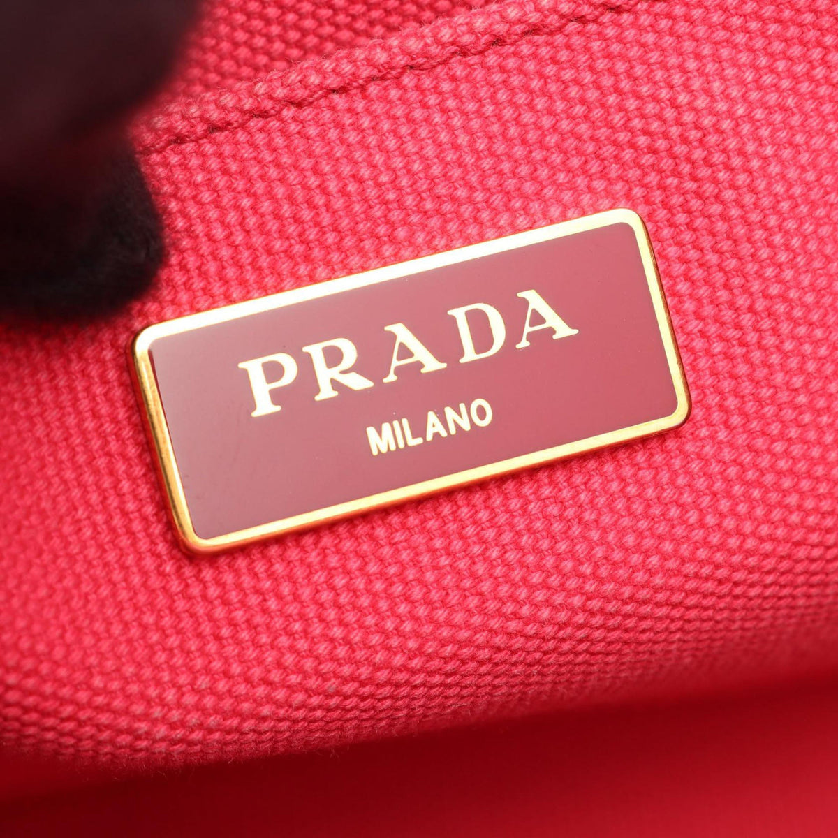Prada Small Canvas Canapa Logo Tote — Pink