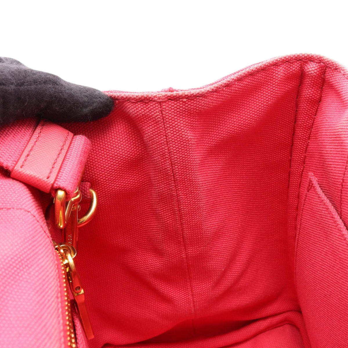 Prada Small Canvas Canapa Logo Tote — Pink
