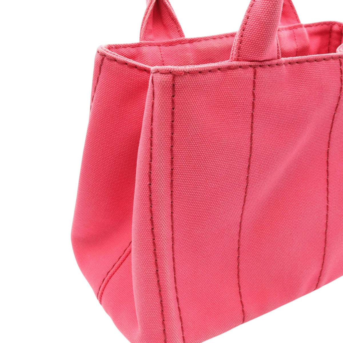 Prada Small Canvas Canapa Logo Tote — Pink