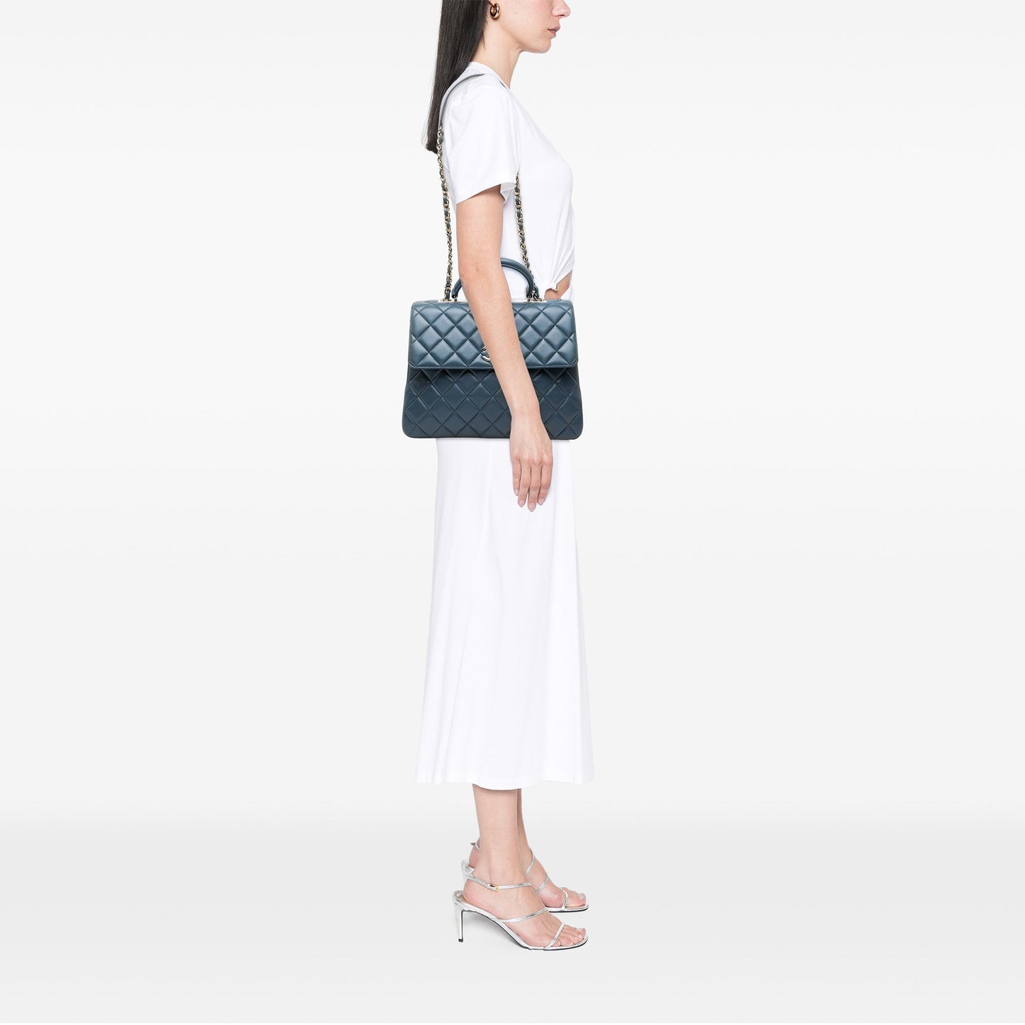 Chanel Large Lambskin Trendy CC Top Handle Flap