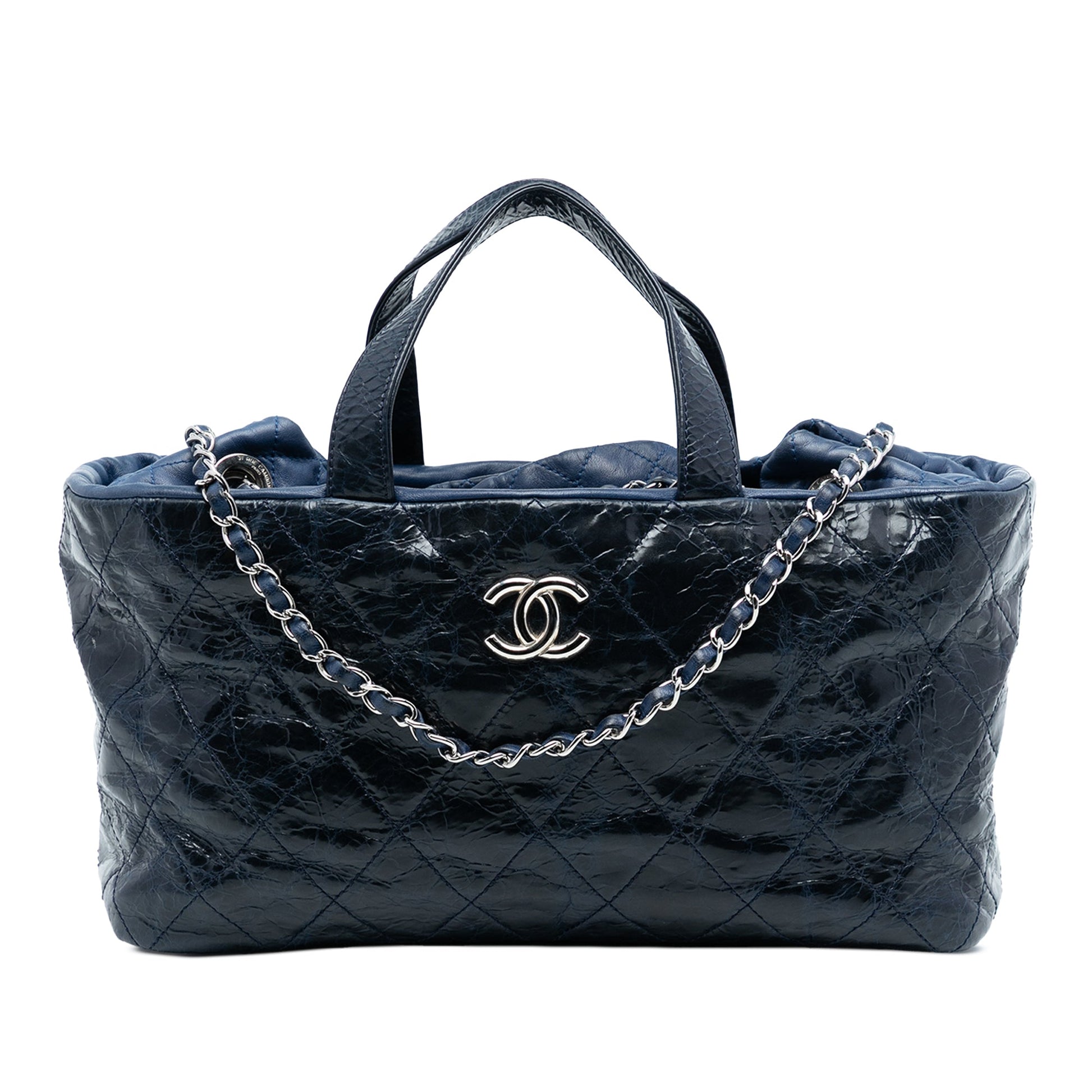 Chanel CC Quilted Glazed Calfskin Portobello Tote