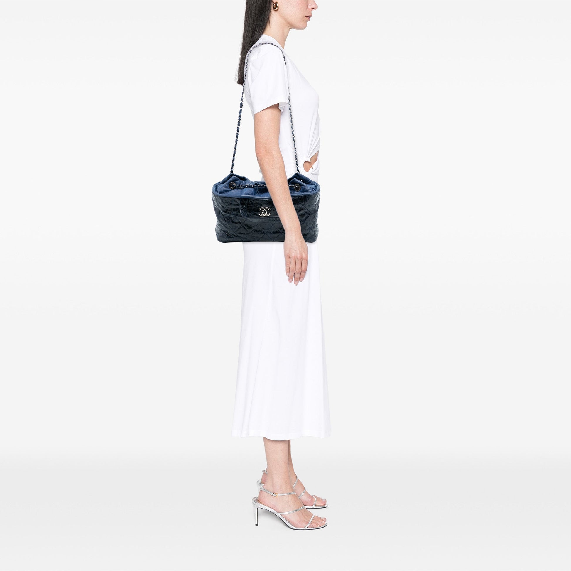 Chanel CC Quilted Glazed Calfskin Portobello Tote