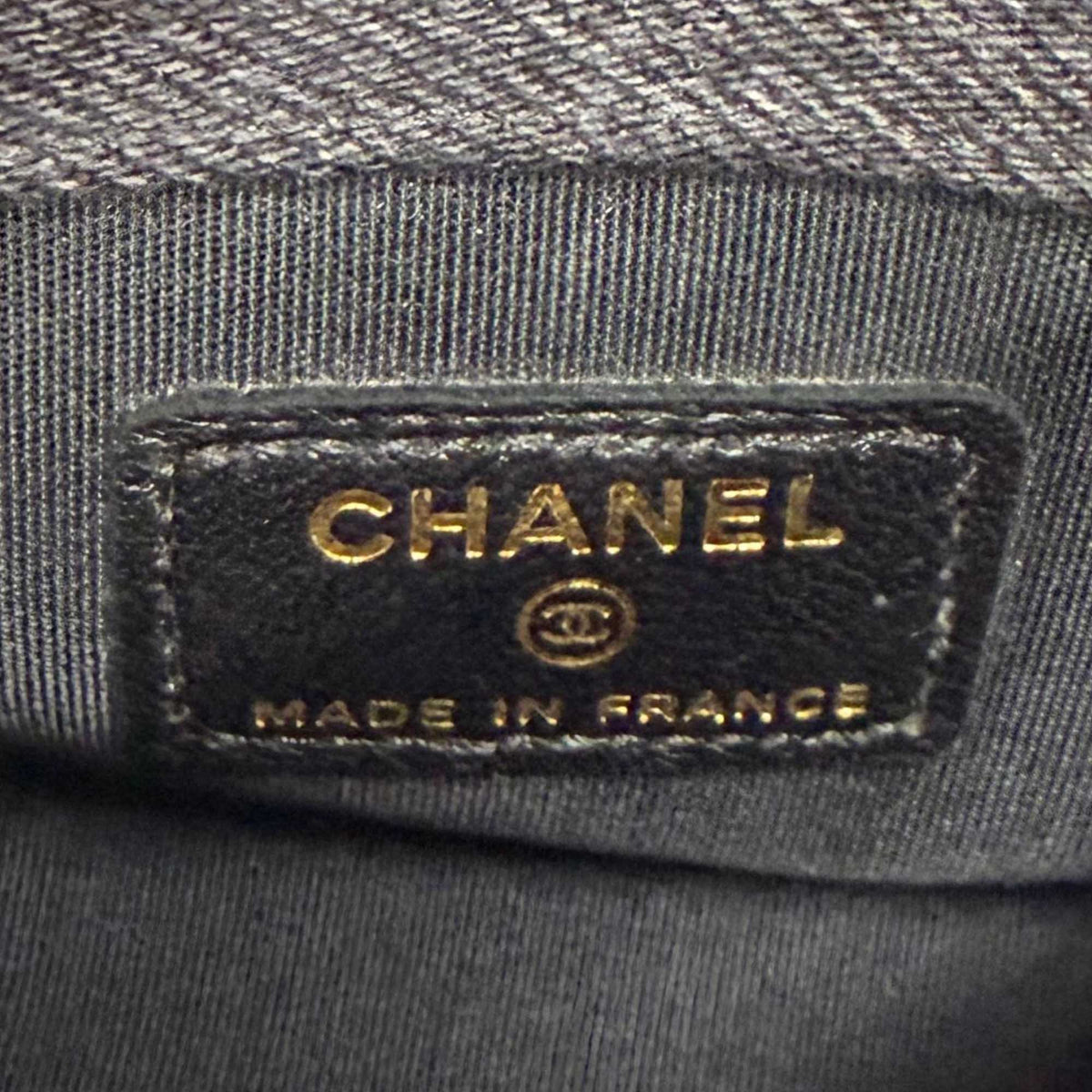 Chanel Fringe Denim Mood Clutch with Chain