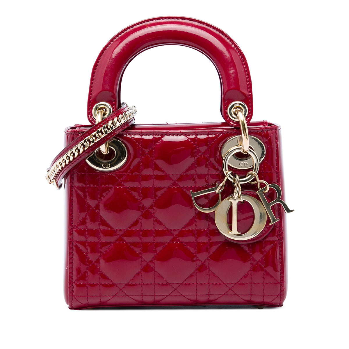 Dior Mini Patent Cannage Lady Dior