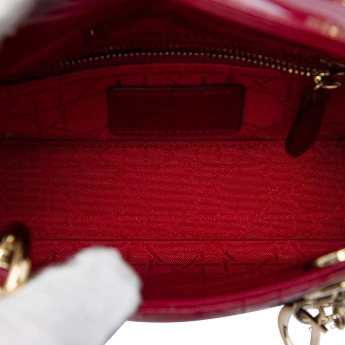 Dior Mini Patent Cannage Lady Dior