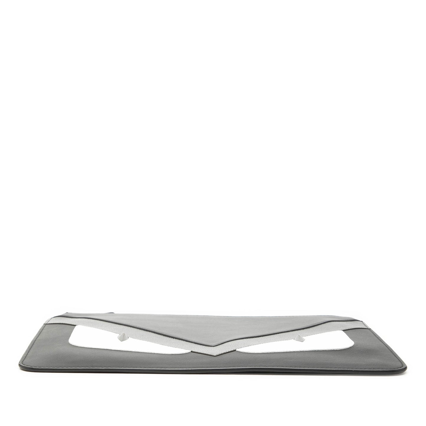 Fendi Leather Monster Eyes Zip Clutch