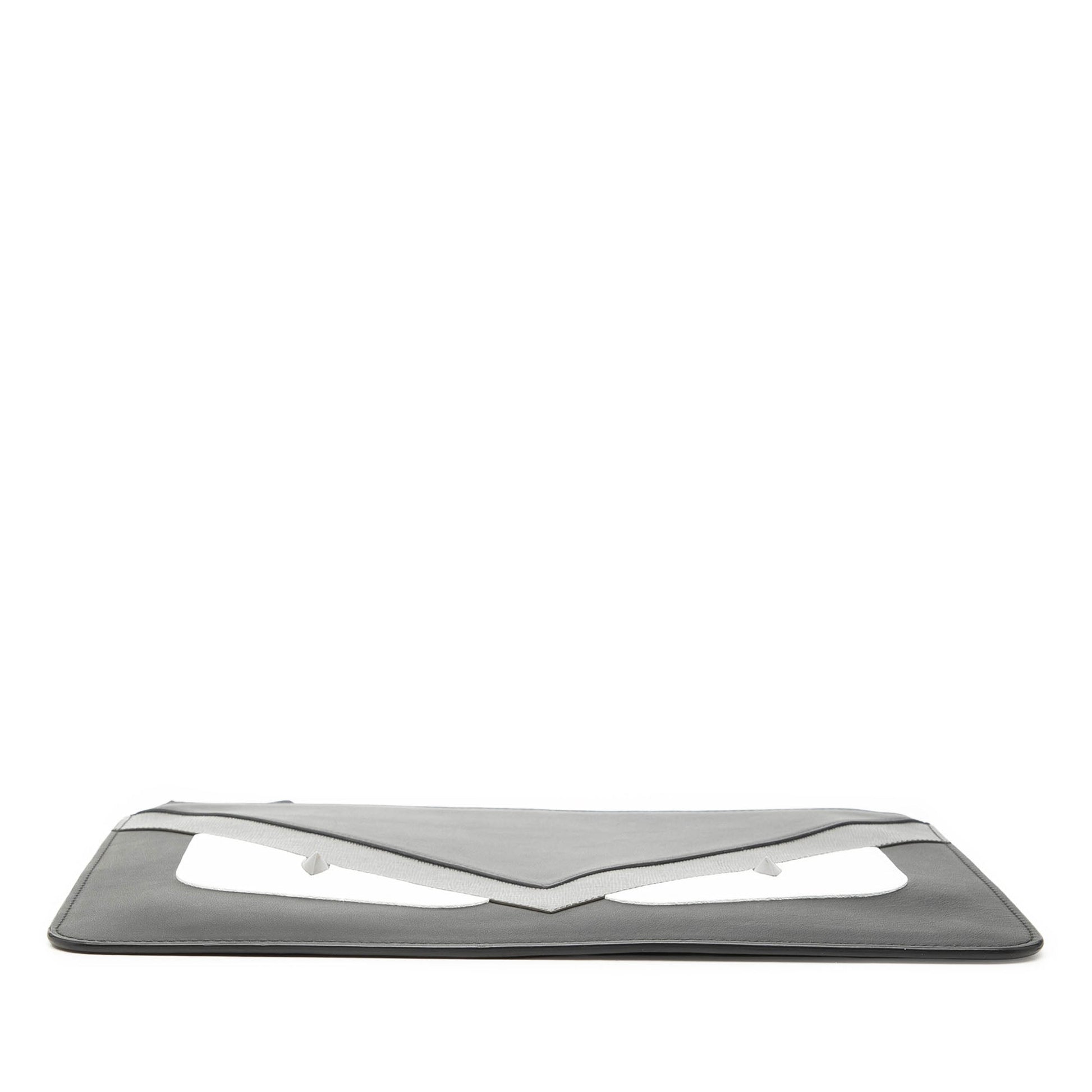 Fendi Leather Monster Eyes Zip Clutch
