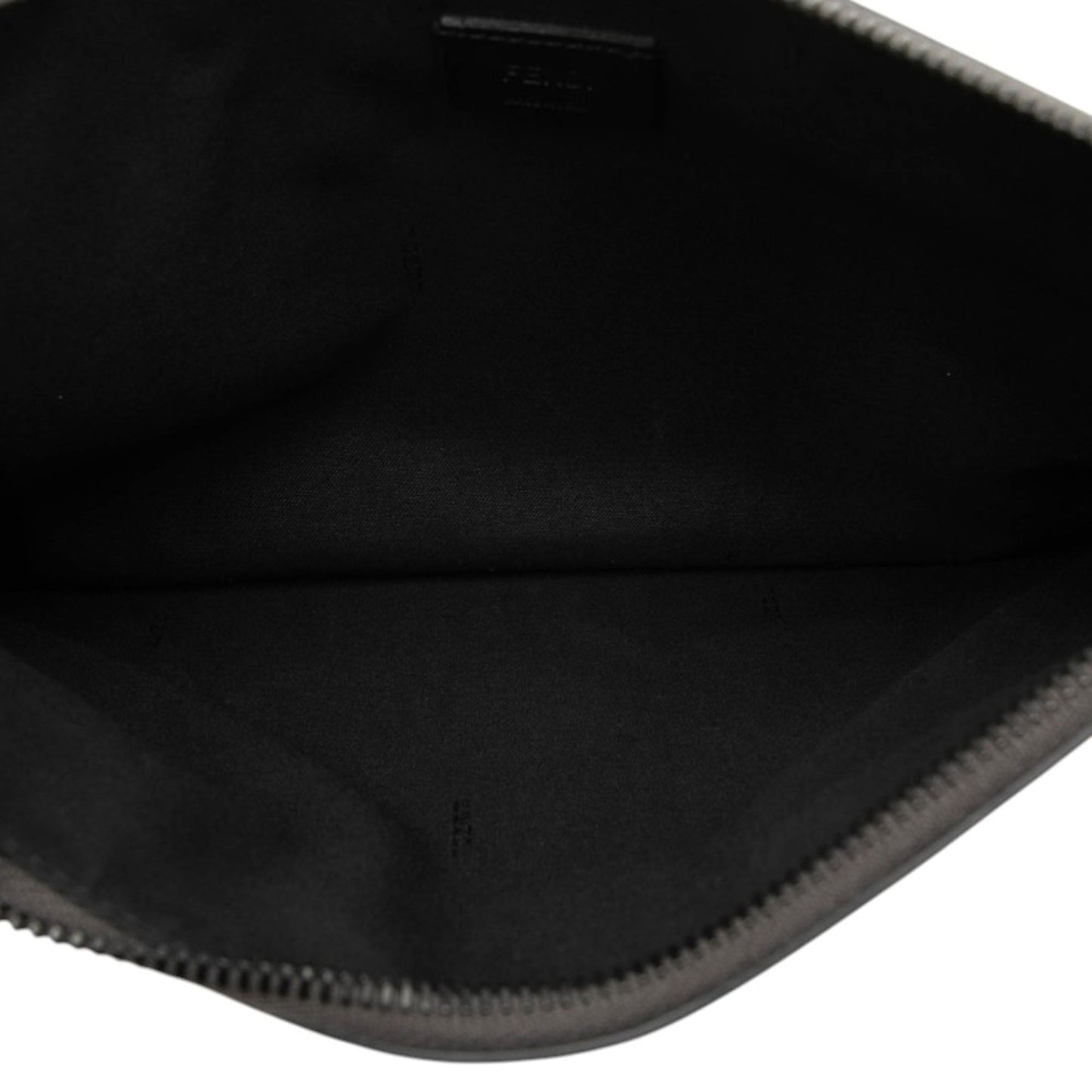Fendi Leather Monster Eyes Zip Clutch