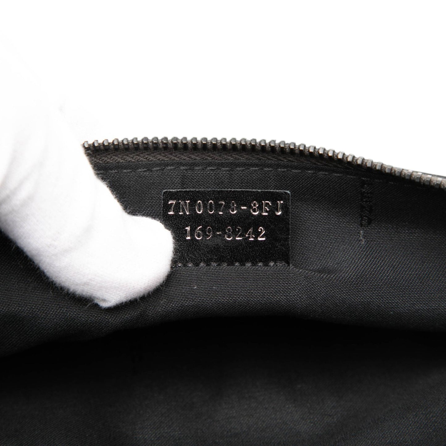 Fendi Leather Monster Eyes Zip Clutch