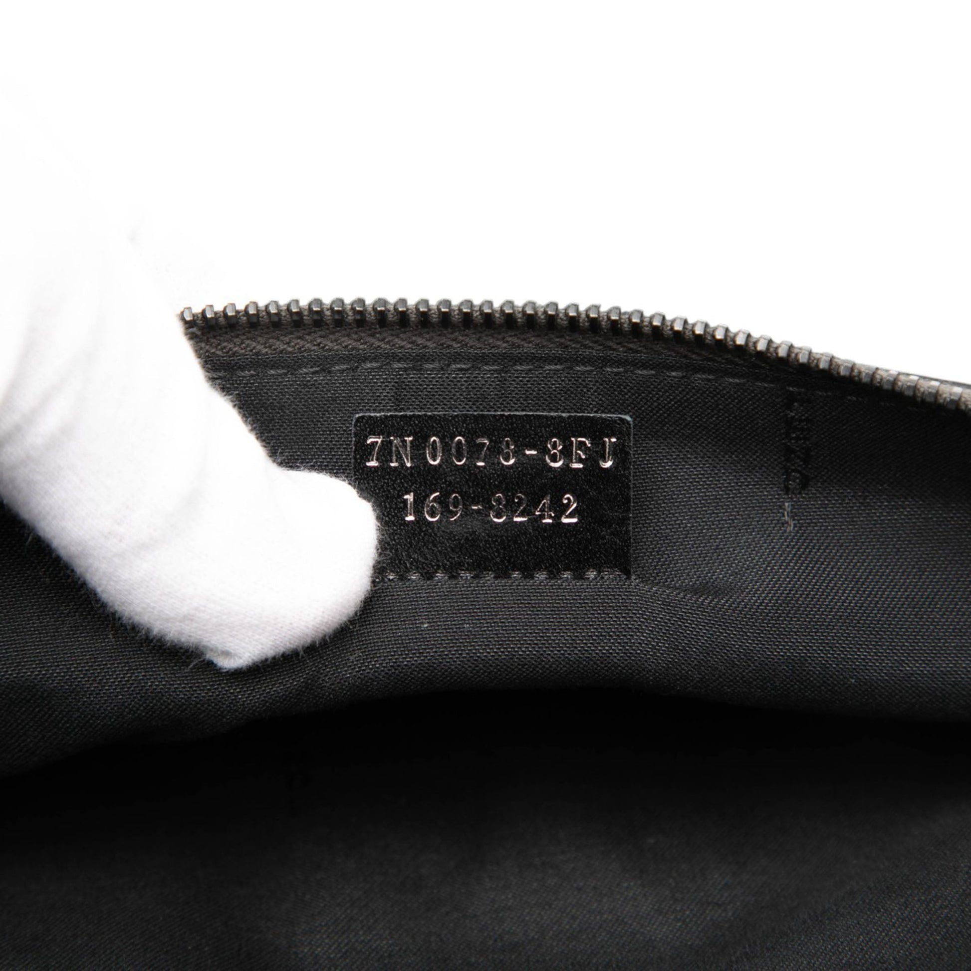 Fendi Leather Monster Eyes Zip Clutch
