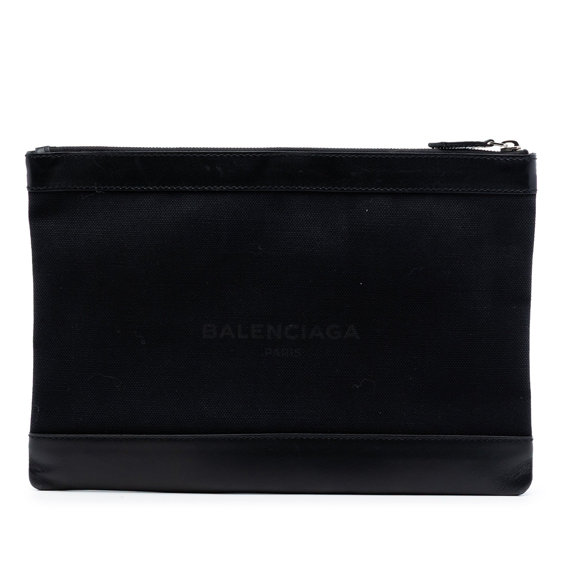 Canvas Navy Clip M Clutch