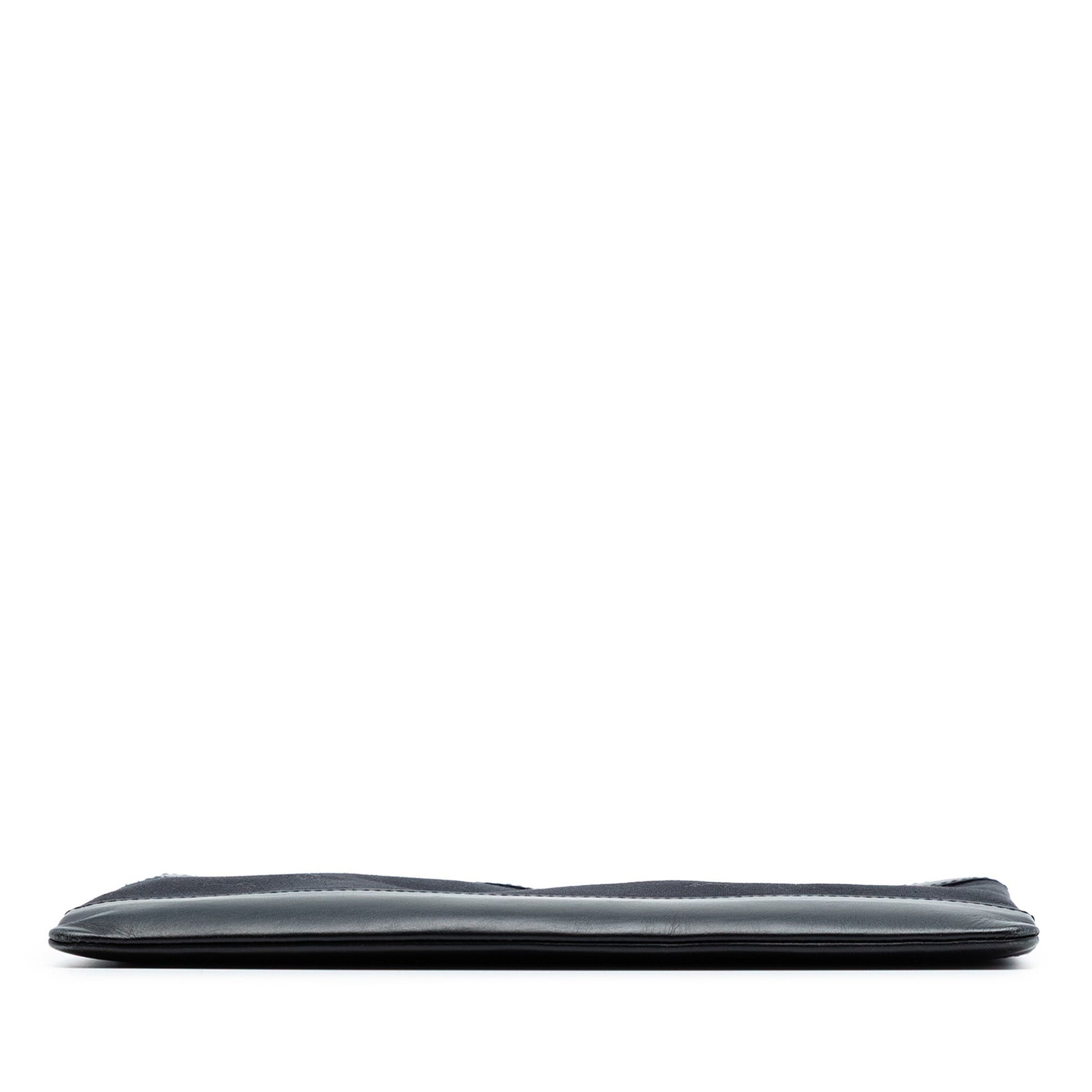 Canvas Navy Clip M Clutch