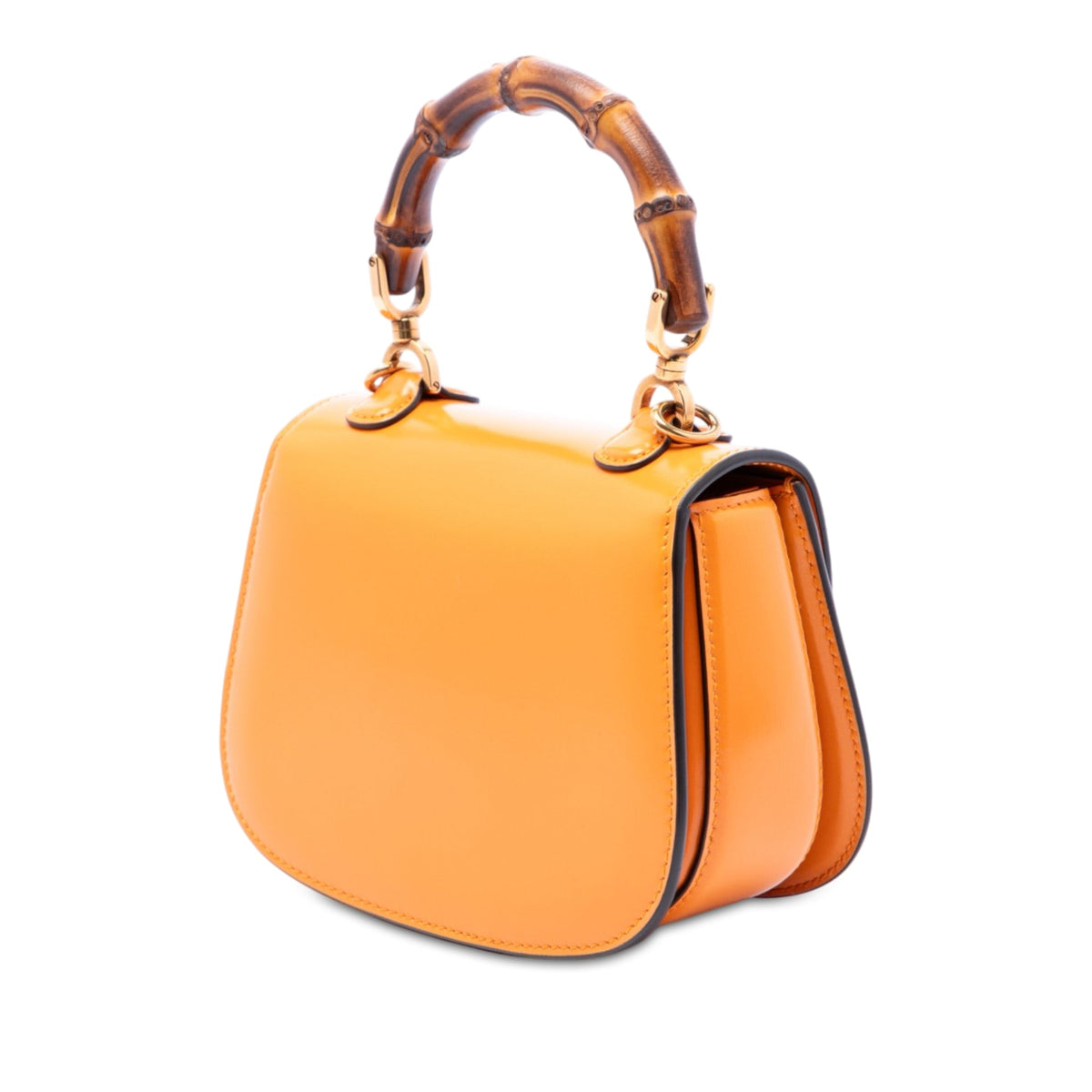 Gucci Mini Calfskin Web 1947 Bamboo Top Handle Bag