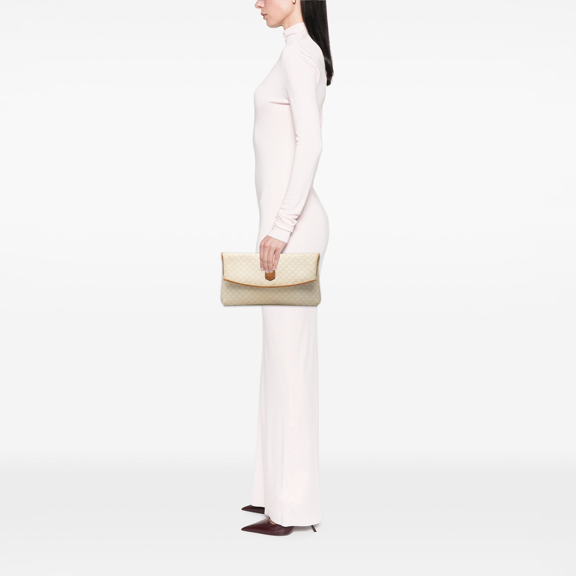 Celine Macadam Coated Canvas Clutch