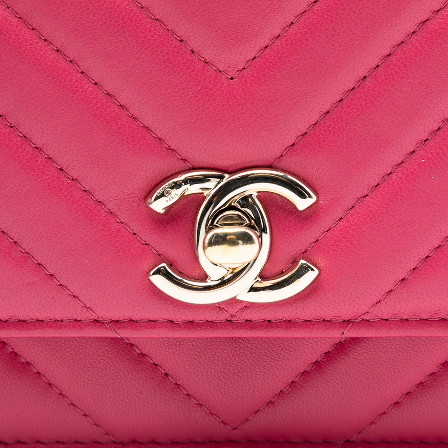 Chanel Chevron Lambskin Trendy CC Chain Wallet on Chain